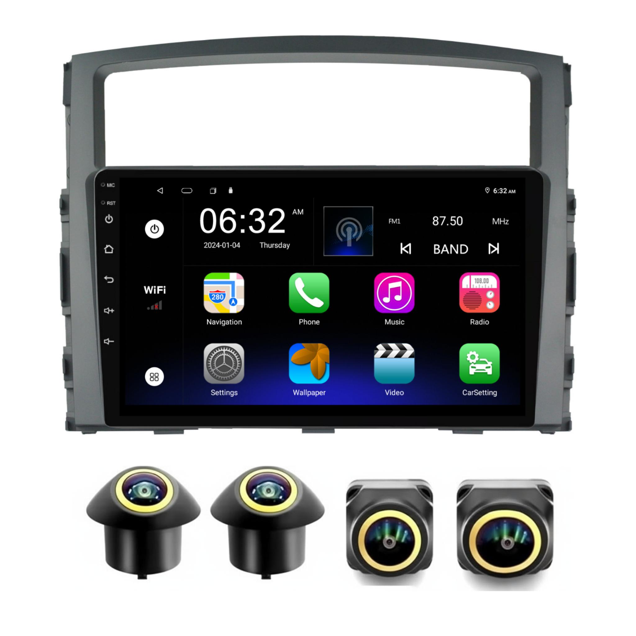 Android Car Stereo for Mitsubishi Pajero 2006-2018 9 Inch IPS.QLED Touch Screen with AHD Camera Included - Image 2