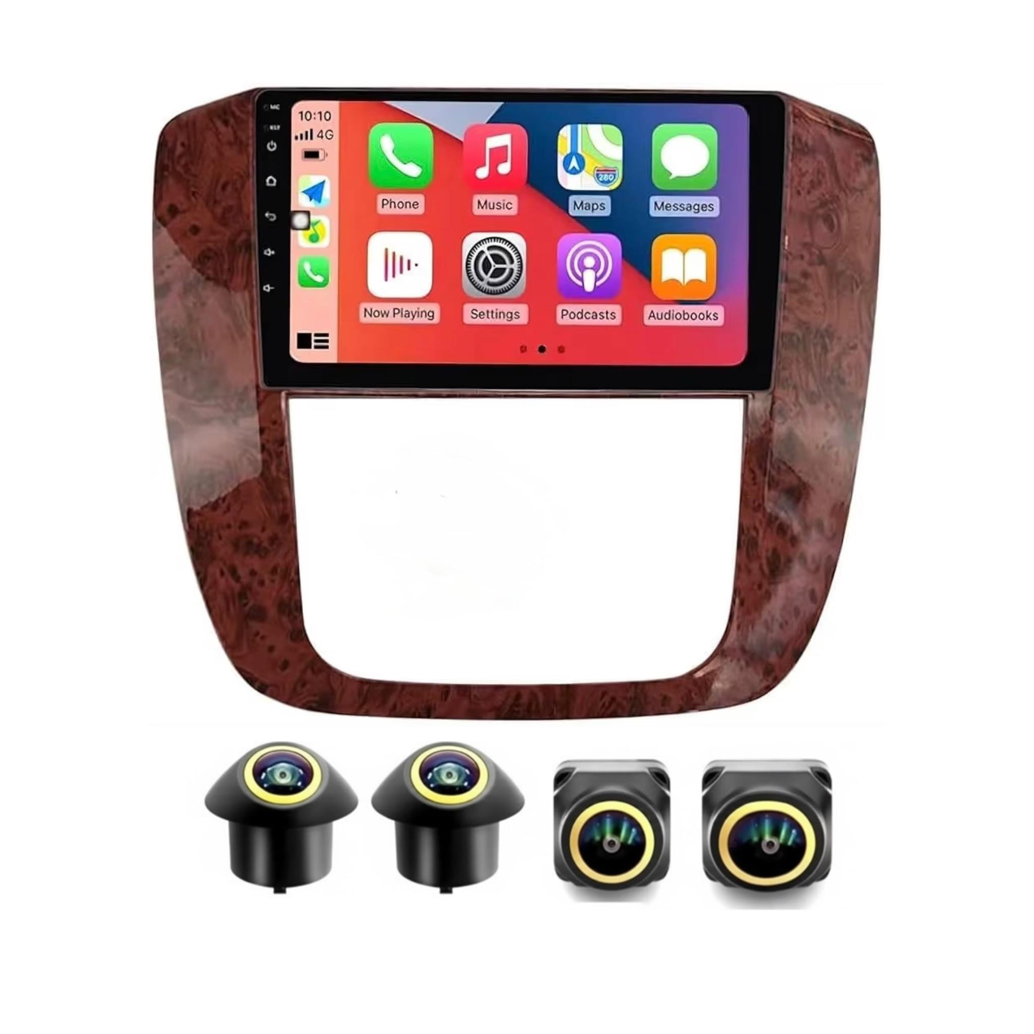 Android Car Stereo for GMC Yukon Chevrolet Chevy Tahoe Suburban 2007-2012 9 Inch IPS.QLED Touch Screen with AHD Camera Included - Image 2