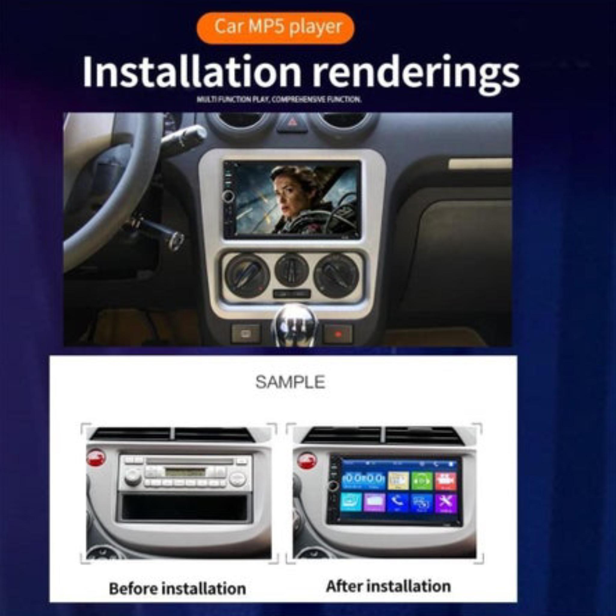 7 Inch Car Stereo Radio HD MP5 Player Screen Bluetooth Radio 2 Din FM Wireless Remote Control - Image 2