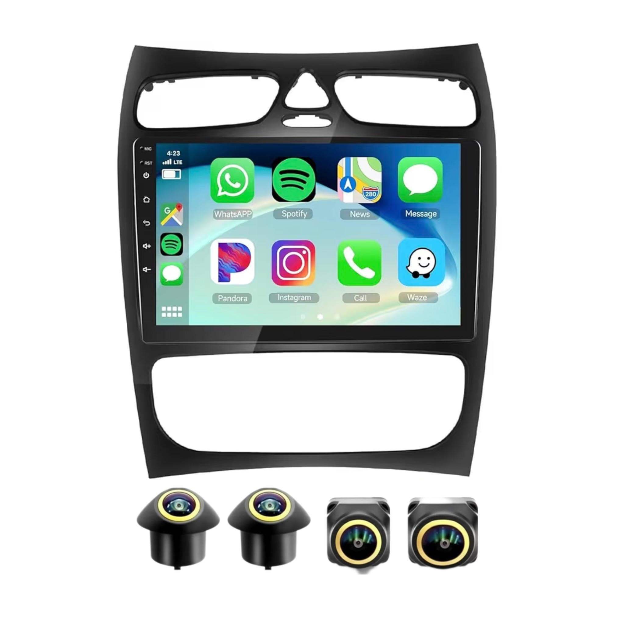 Android Car Stereo for Mercedes Benz C Class W203 C200 C320 C350 CLK W209 S203 A209 2002-2005 9 Inch IPS.QLED Touch Screen with AHD Camera Included - Image 2