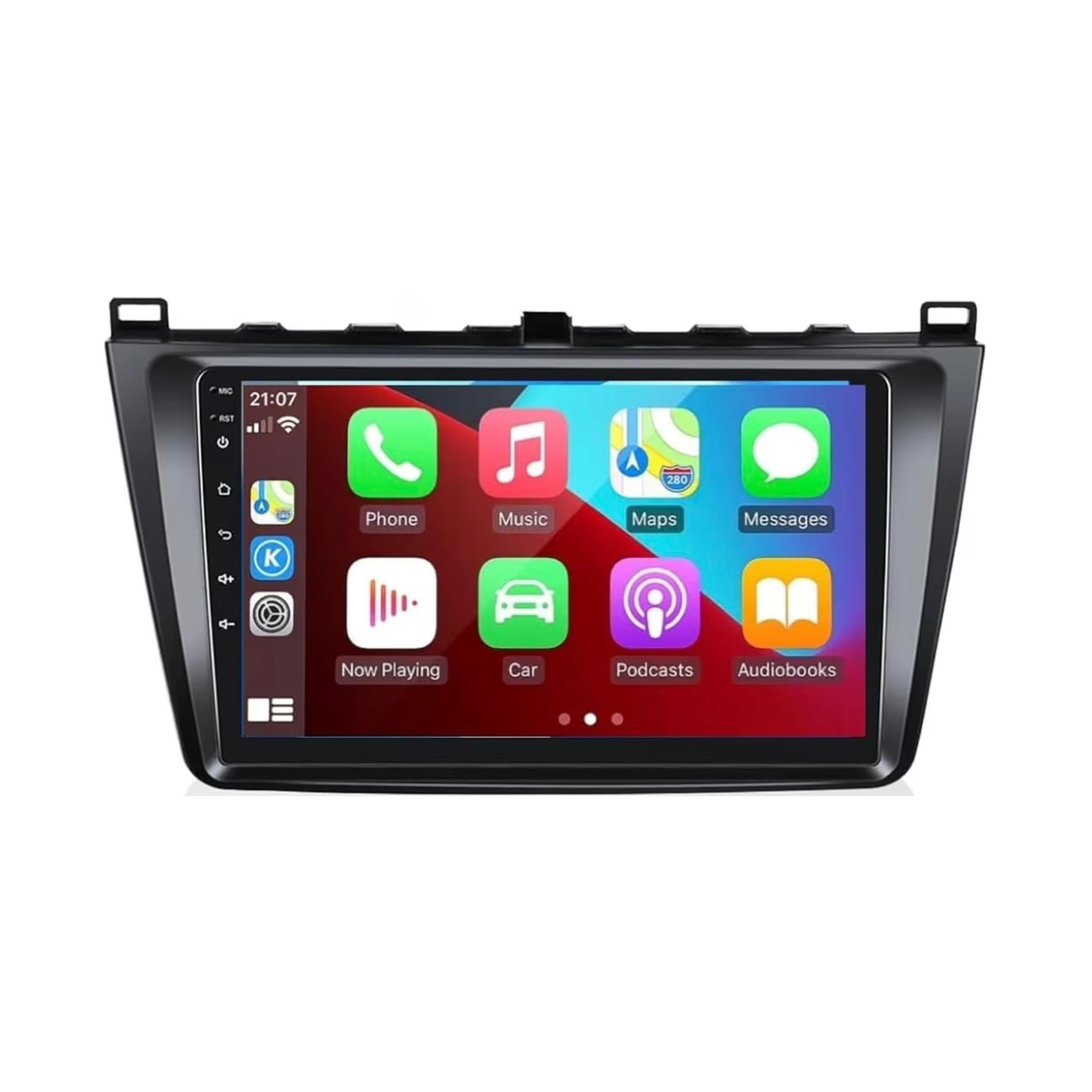 Android Car Stereo for Mazda 6 2007-2012 9 Inch IPS.QLED Touch Screen with AHD Camera Included