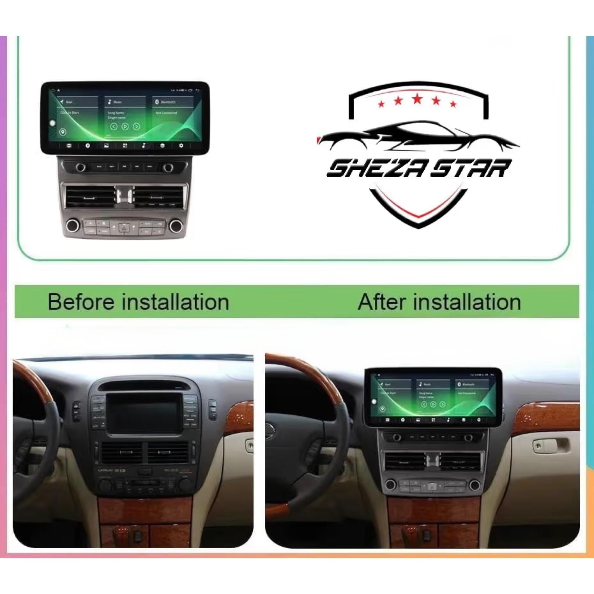 Android Car Stereo 12.3 Inch For Lexus LS430 LS 430 2001-2006 IPS.QLED Touch Screen with AHD Camera Included - Image 2