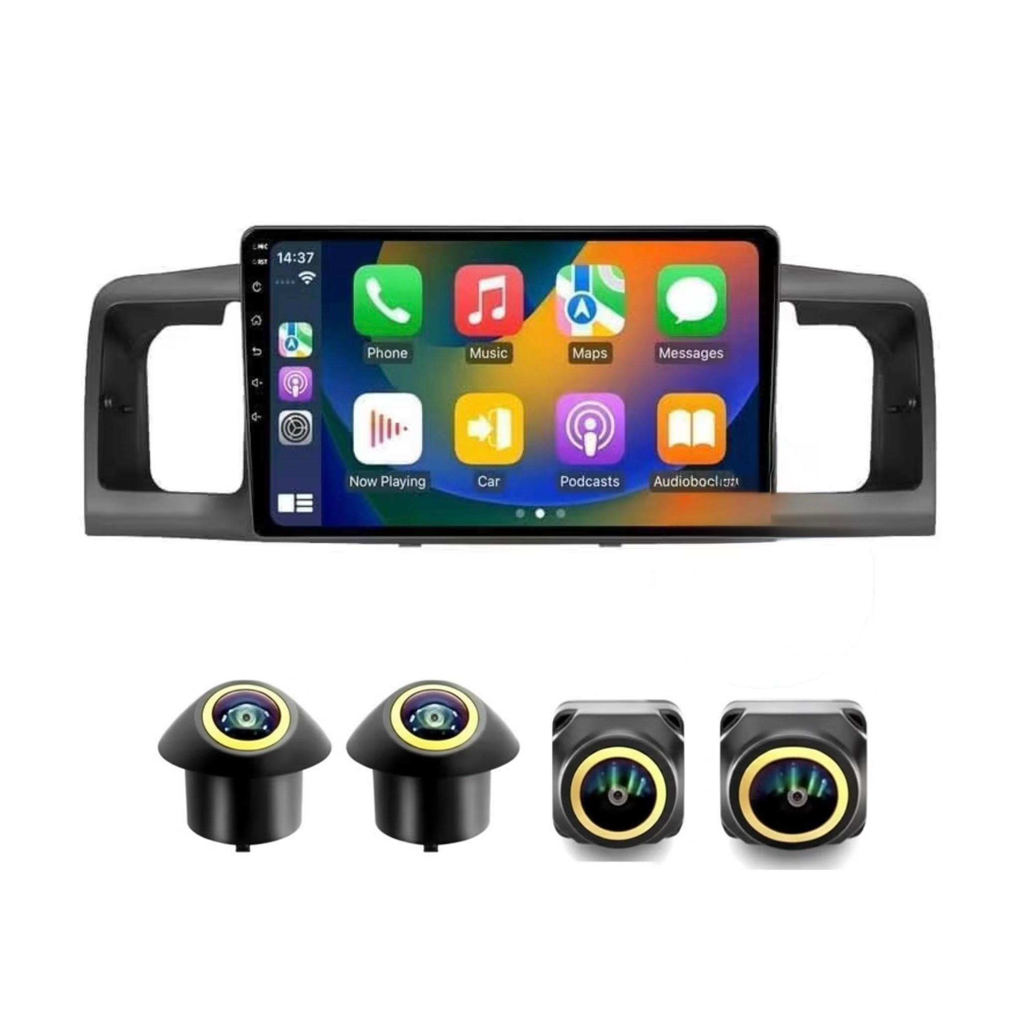 Android Car Stereo for Toyota Corolla 2001-2005 9 Inch IPS.QLED Touch Screen with AHD Camera Included - Image 2