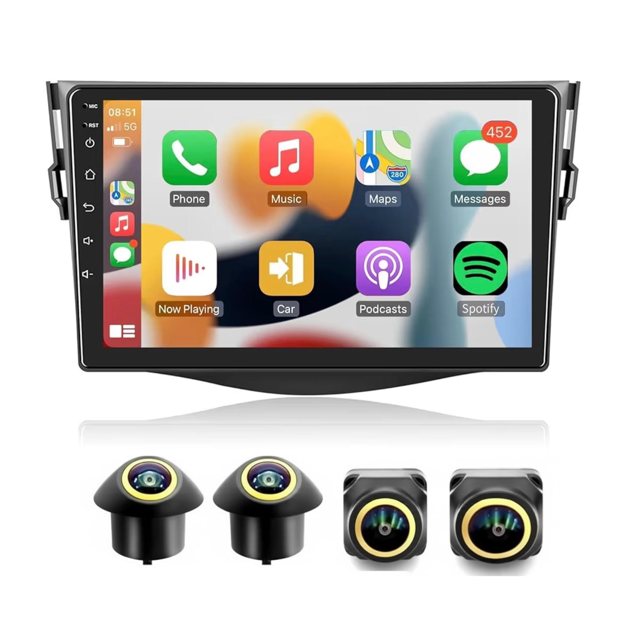 Android Car Stereo for Toyota RAV4 2007-2011 9 Inch IPS.QLED Touch Screen with AHD Camera Included - Image 2