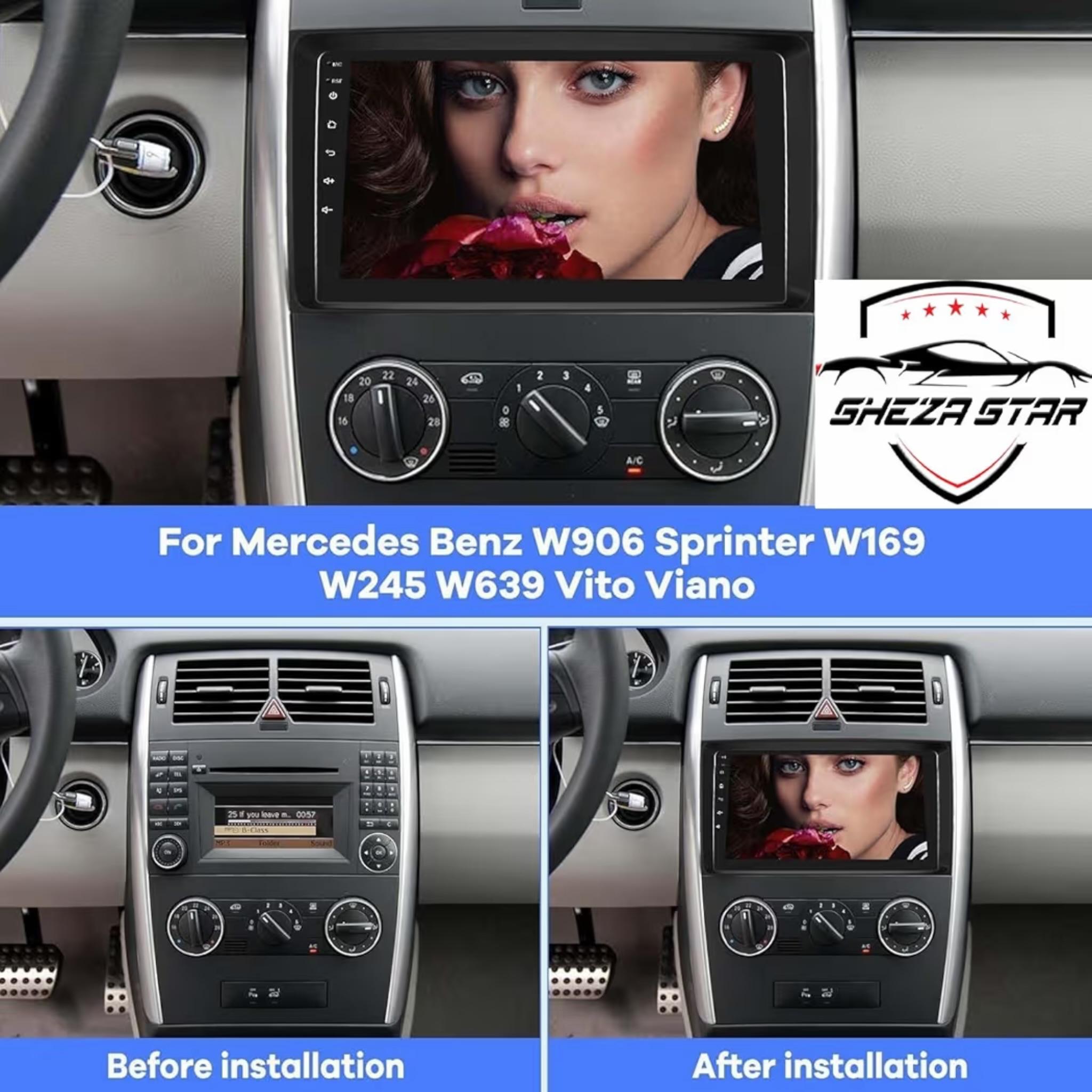 Android Car Stereo for Mercedes Benz W906 Sprinter W169 W245 W639 Vito Viano 9 Inch IPS.QLED Touch Screen with AHD Camera Included - Image 3