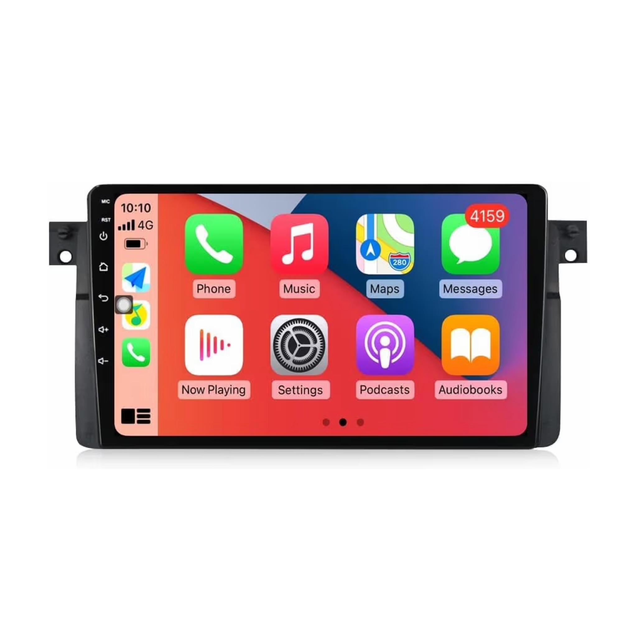 Android Car Stereo for BMW E46 1998-2005 9 Inch IPS.QLED Touch Screen with AHD Camera Included