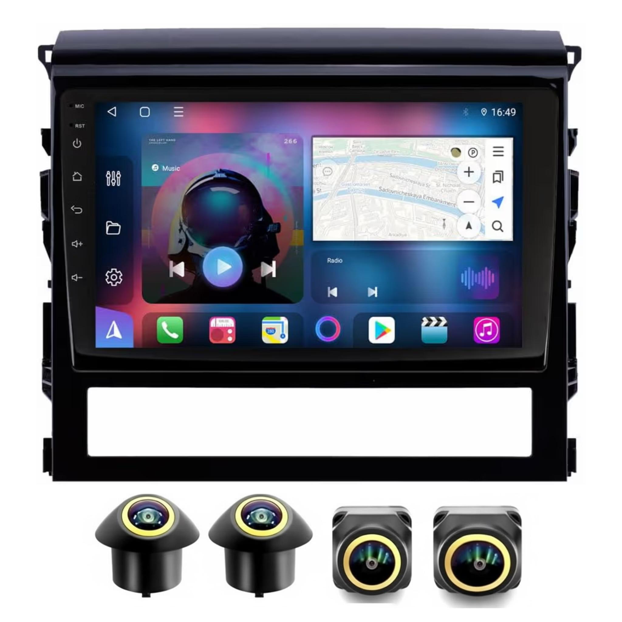 Android Car Stereo for Toyota Land Cruiser GXR 2016-2020 9 Inch IPS.QLED Touch Screen with AHD Camera Included - Image 2
