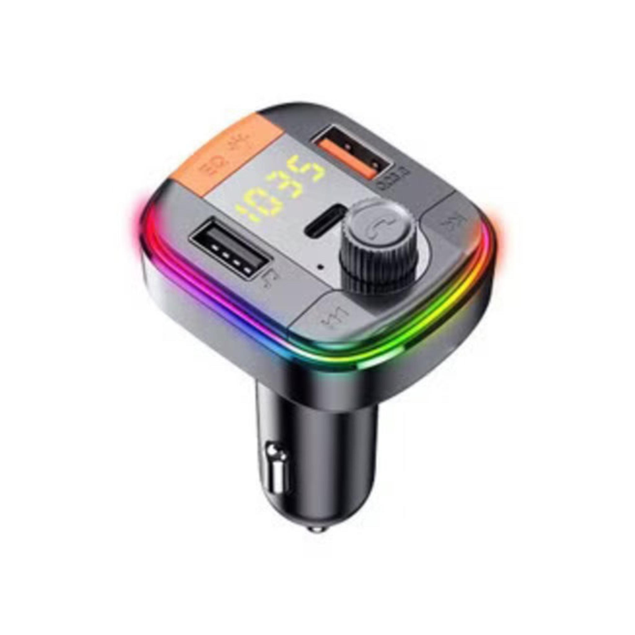 Car MP3 Music Player BT FM Transmitter Radio Receiver PD/USB Car Charger Hands-Free Calling Support U-Disk Playback Voltage Display