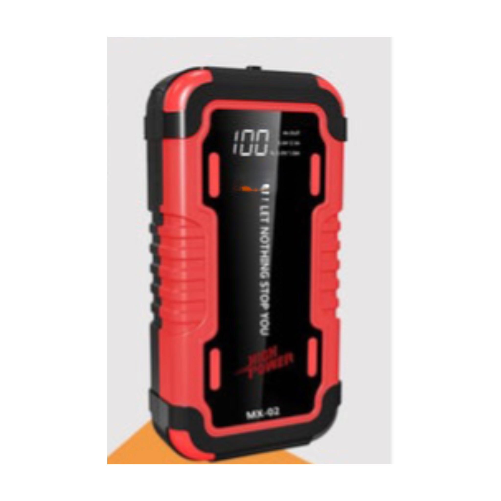 MX-02 Car Jump Starter, 12V 8000mAh, 3-in-1 Portable Power Bank with LED Light, Black and Red