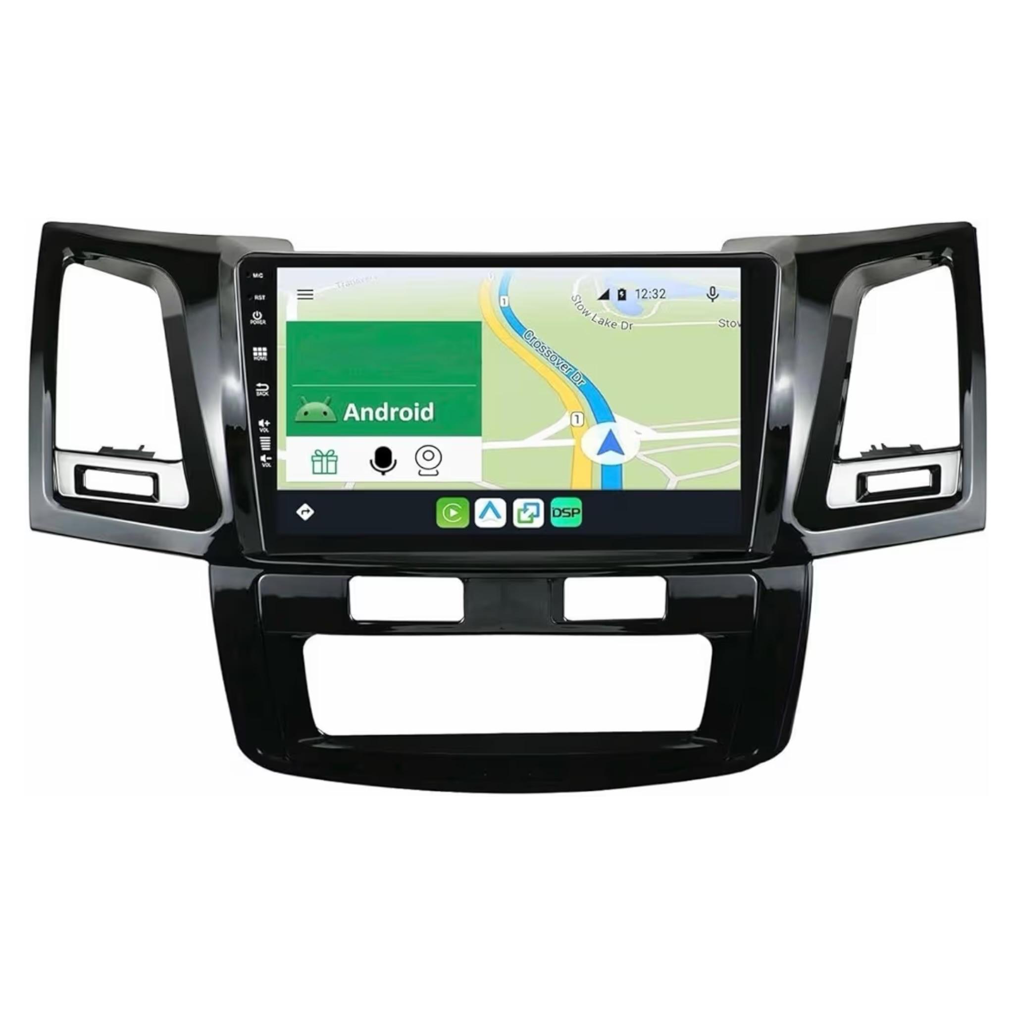 Android Car Stereo for Toyota Fortuner Hilux Revo Vigo 2004-2015 9 Inch IPS.QLED Touch Screen with AHD Camera Included