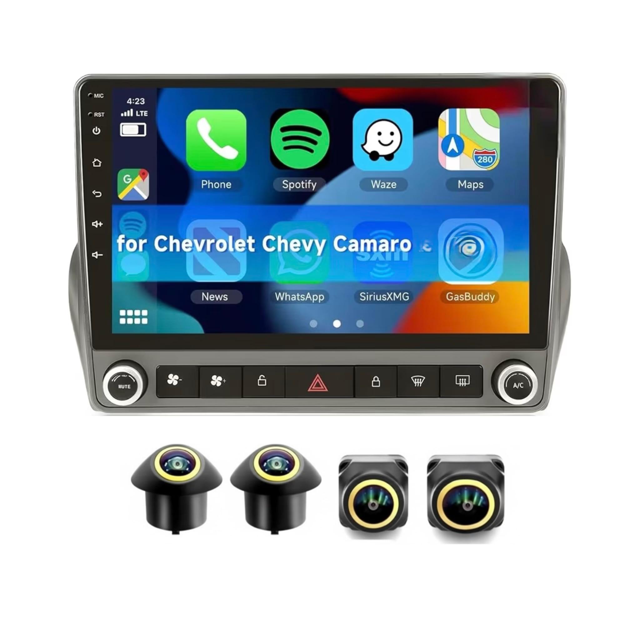 Android Car Stereo for Chevrolet Chevy Camaro 2010-2015 9 Inch IPS.QLED Touch Screen with AHD Camera Included - Image 2