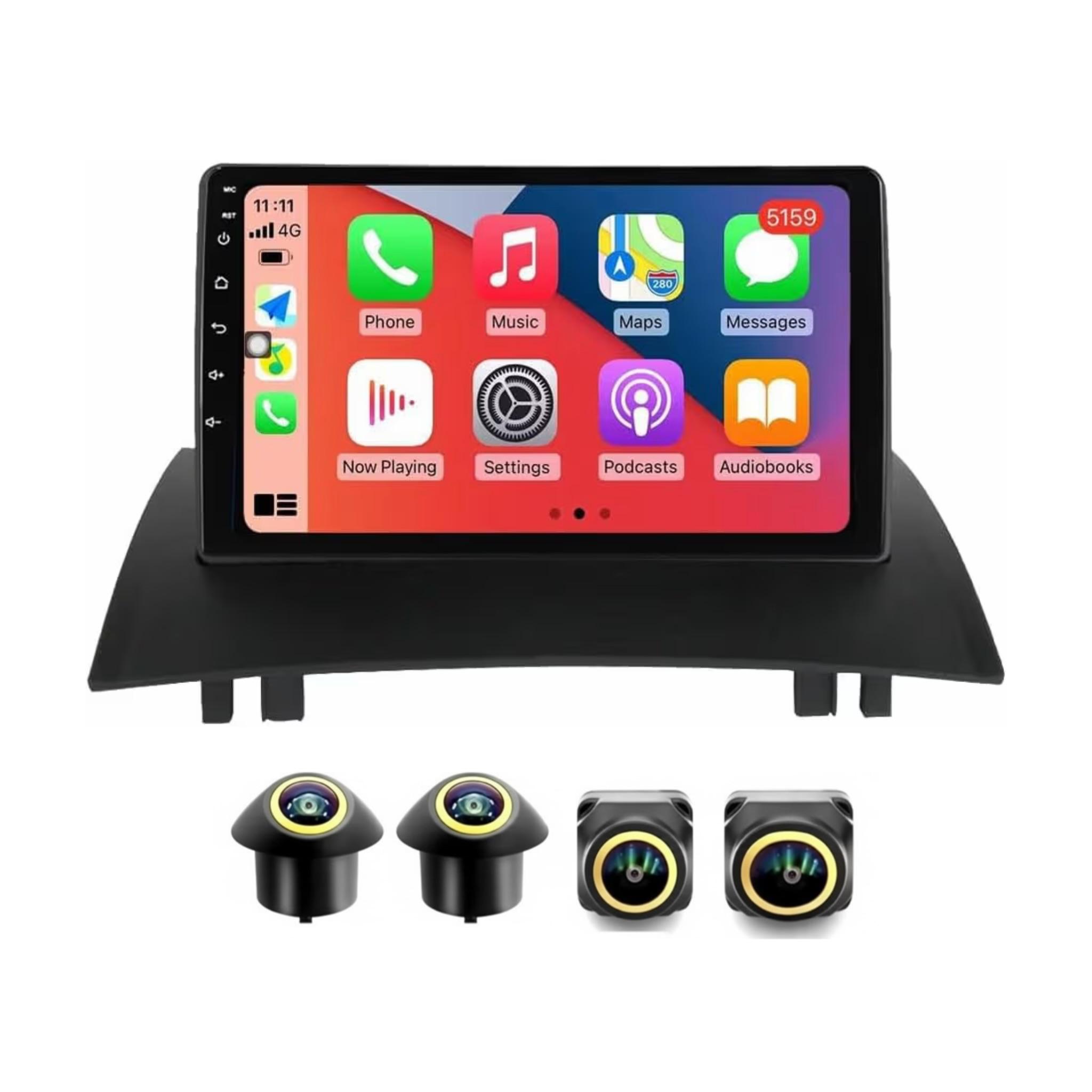 Android Car Stereo for Renault Megane 2 2002-2009 9 Inch IPS.QLED Touch Screen with AHD Camera Included - Image 2