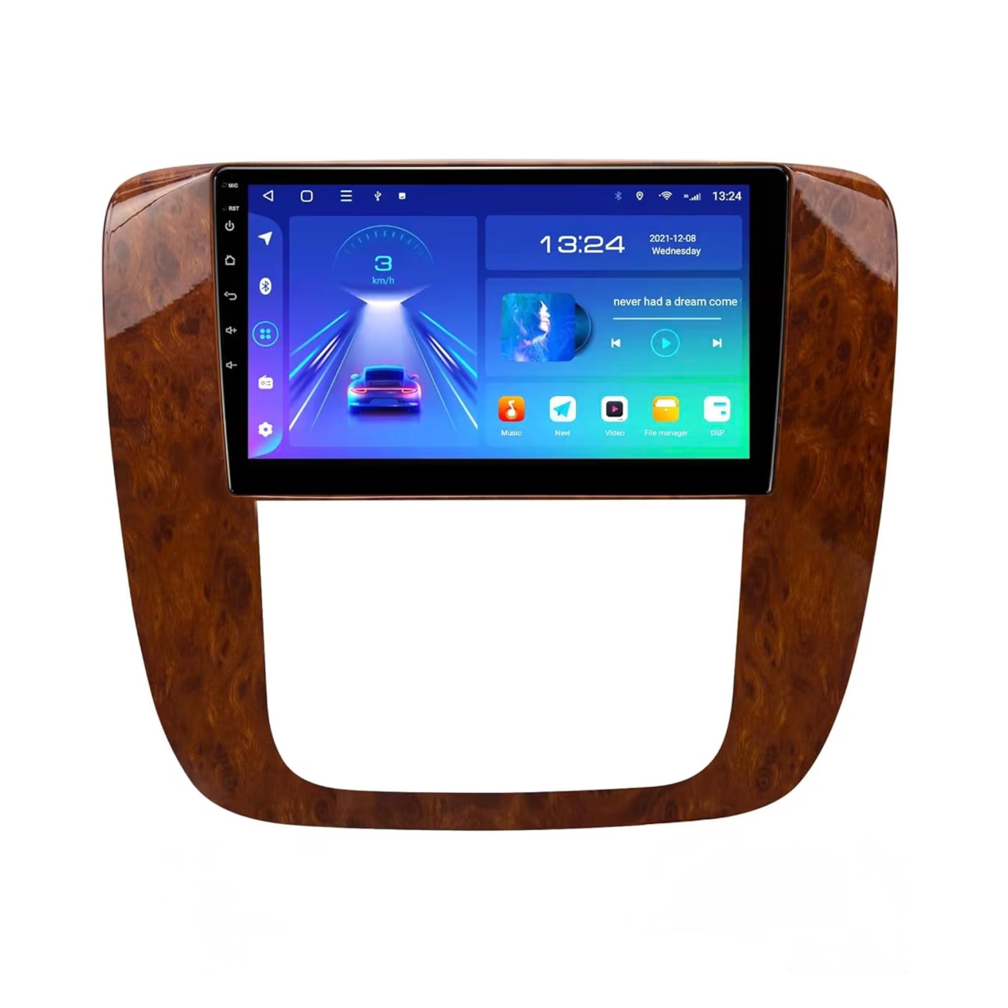 Android Car Stereo for GMC Yukon Tahoe Suburban 2007-2012 Chevrolet Silverado 2010-2013 9 Inch IPS.QLED Touch Screen with AHD Camera Included