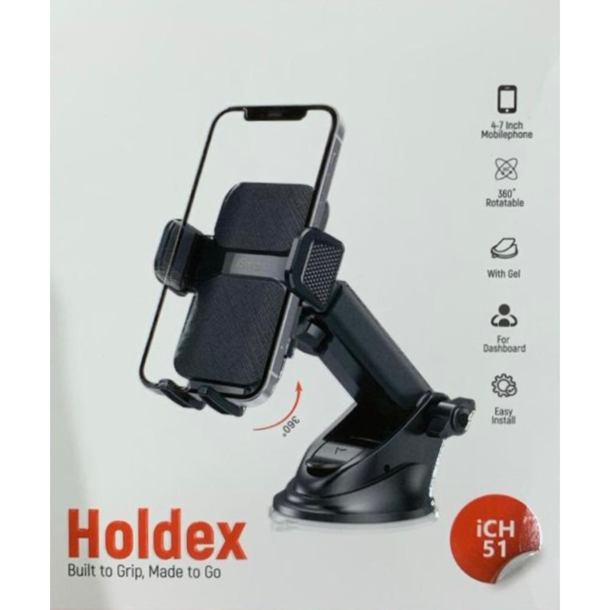 iCH51 Dashboard Car Phone Holder, 360° Rotatable, with Gel Suction, for 4-7 Inch Mobile Phones - Image 2