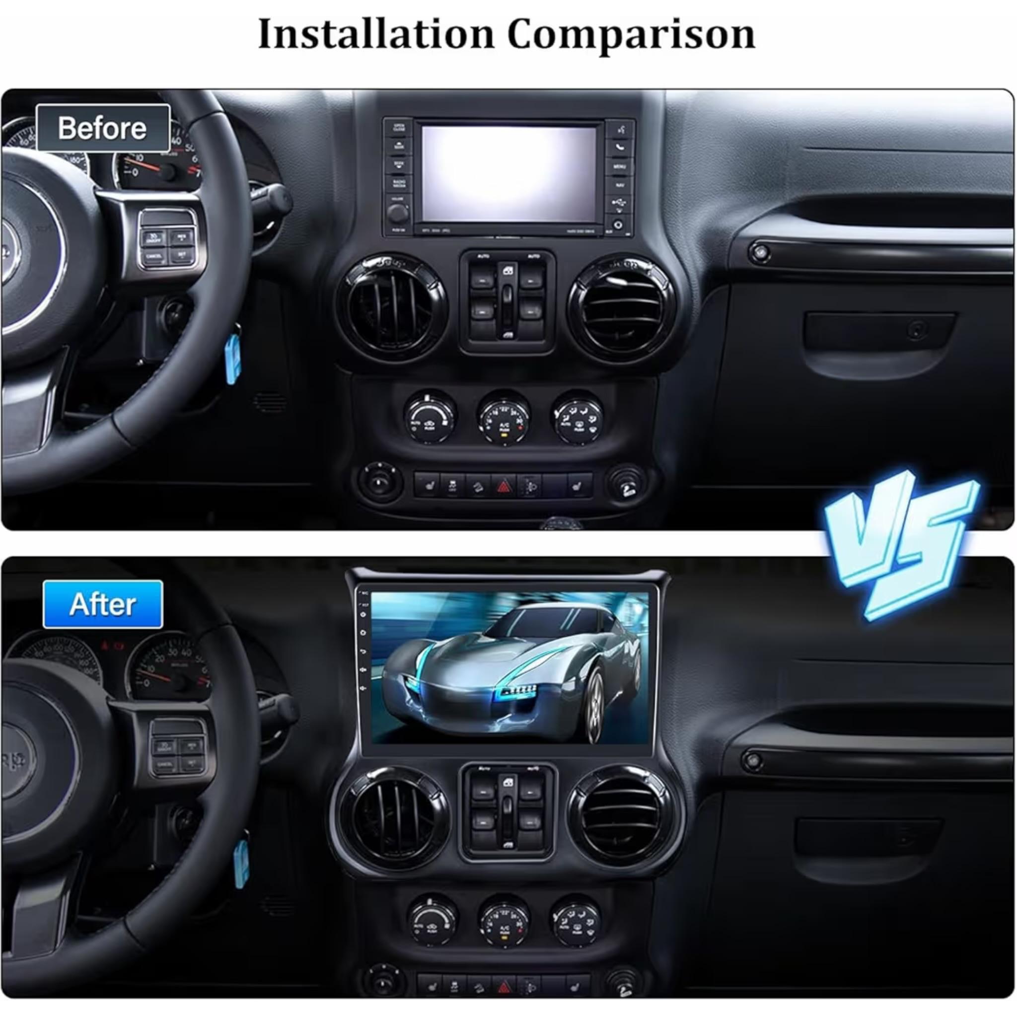 Android Car Stereo for Jeep Wrangler 2011-2014 10 Inch IPS.QLED Touch Screen with AHD Camera Included - Image 3
