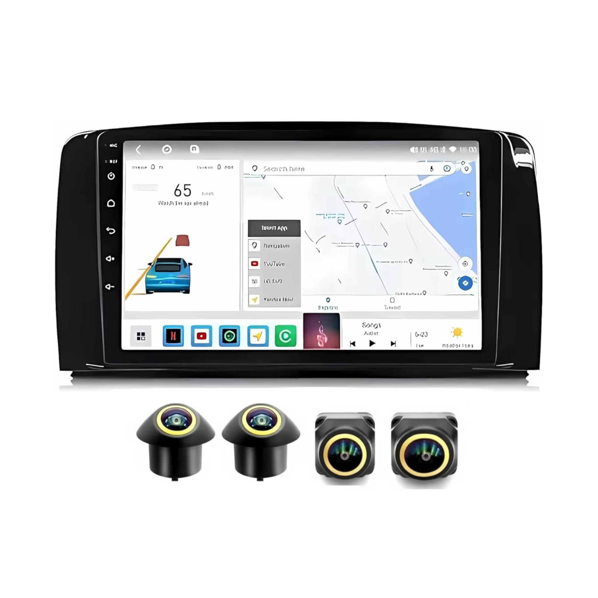 Android Car Stereo for Mercedes Benz R Class W251 R280 R300 R320 R35 2005-2017 9 Inch IPS.QLED Touch Screen with AHD Camera Included - Image 2