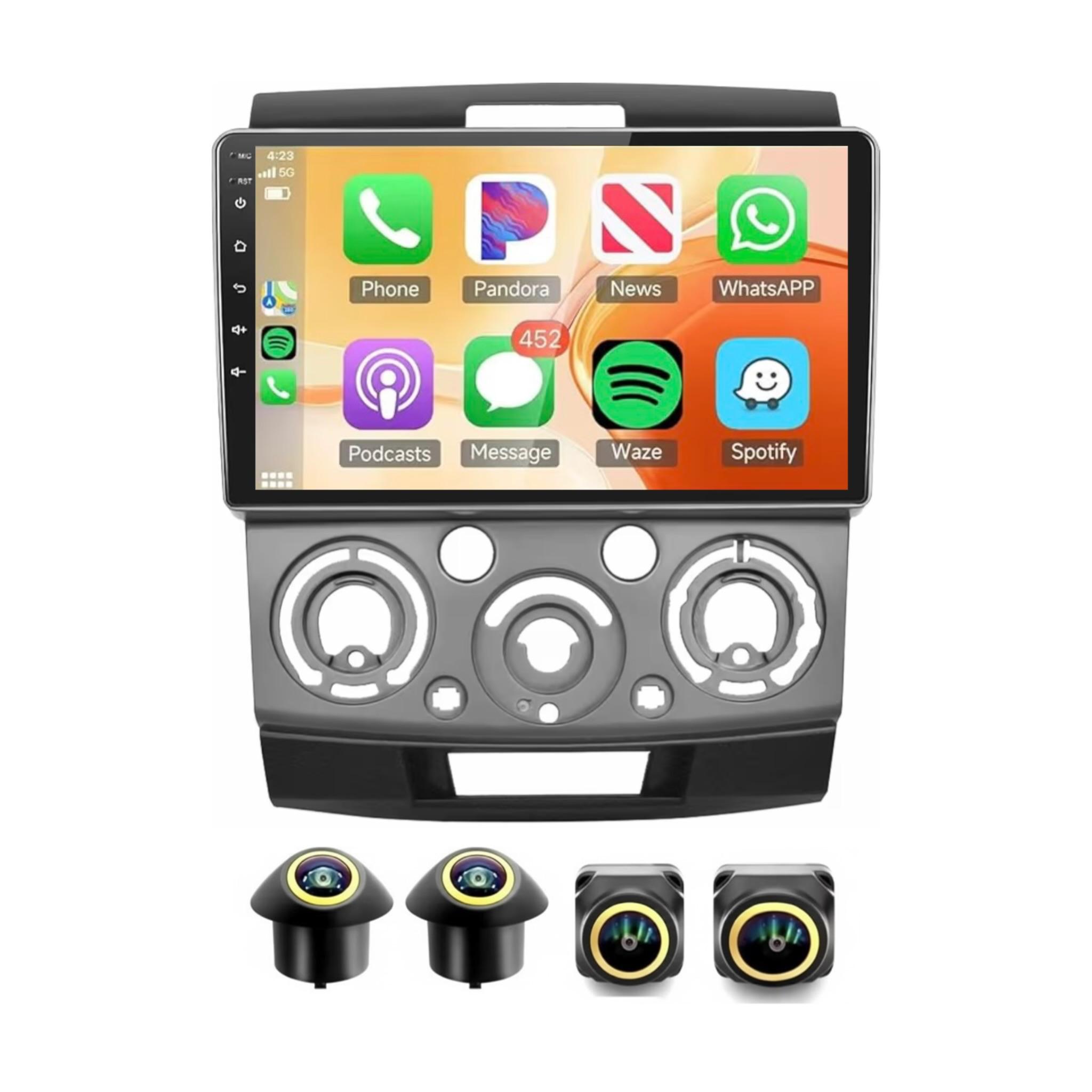 Android Car Stereo for Ford Ranger/Everest Mazda BT-50 2006-2012 9 Inch IPS.QLED Touch Screen with AHD Camera Included - Image 2