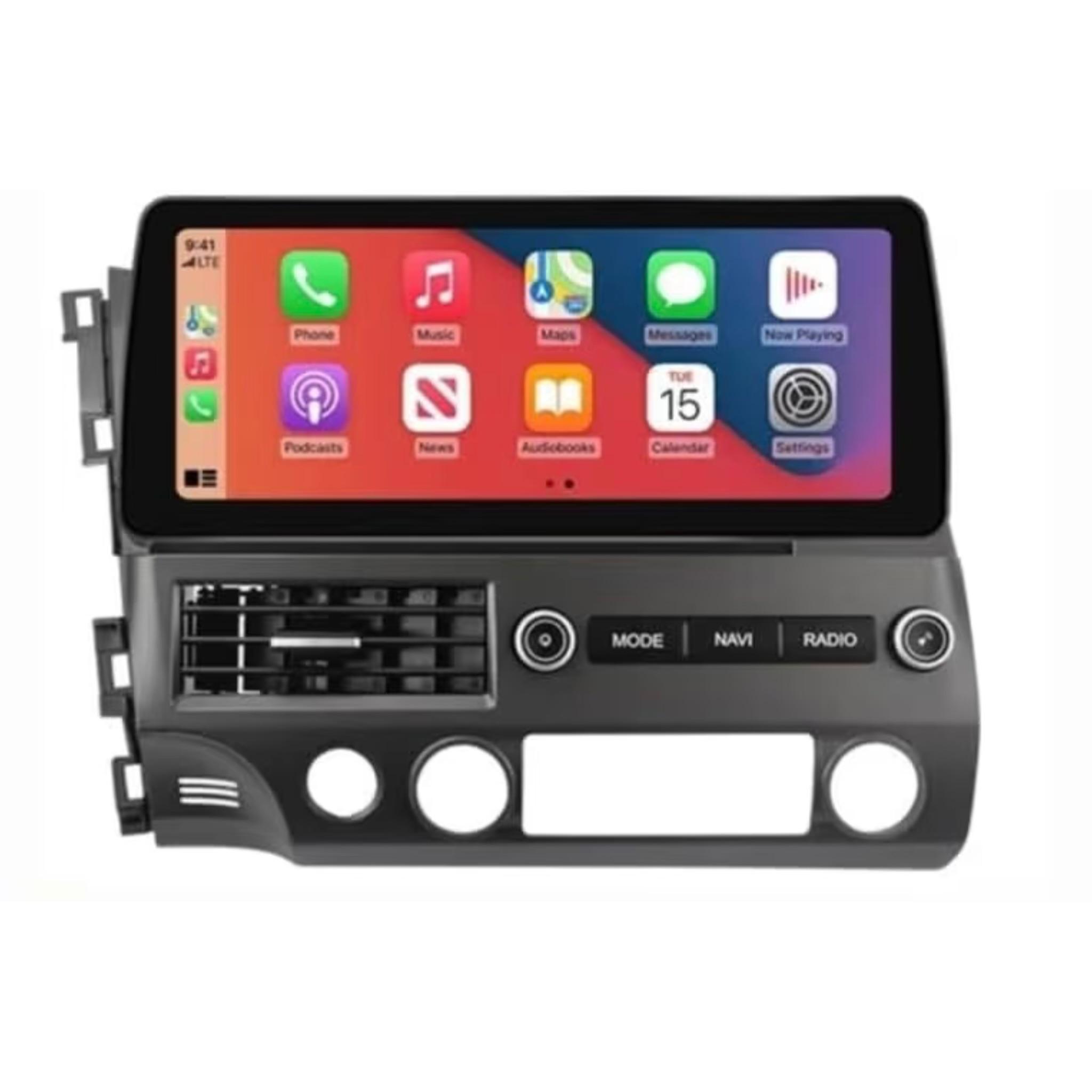 Android Car Stereo 12.3 Inch For Honda Civic 2006-2011 IPS.QLED Touch Screen with AHD Camera Included
