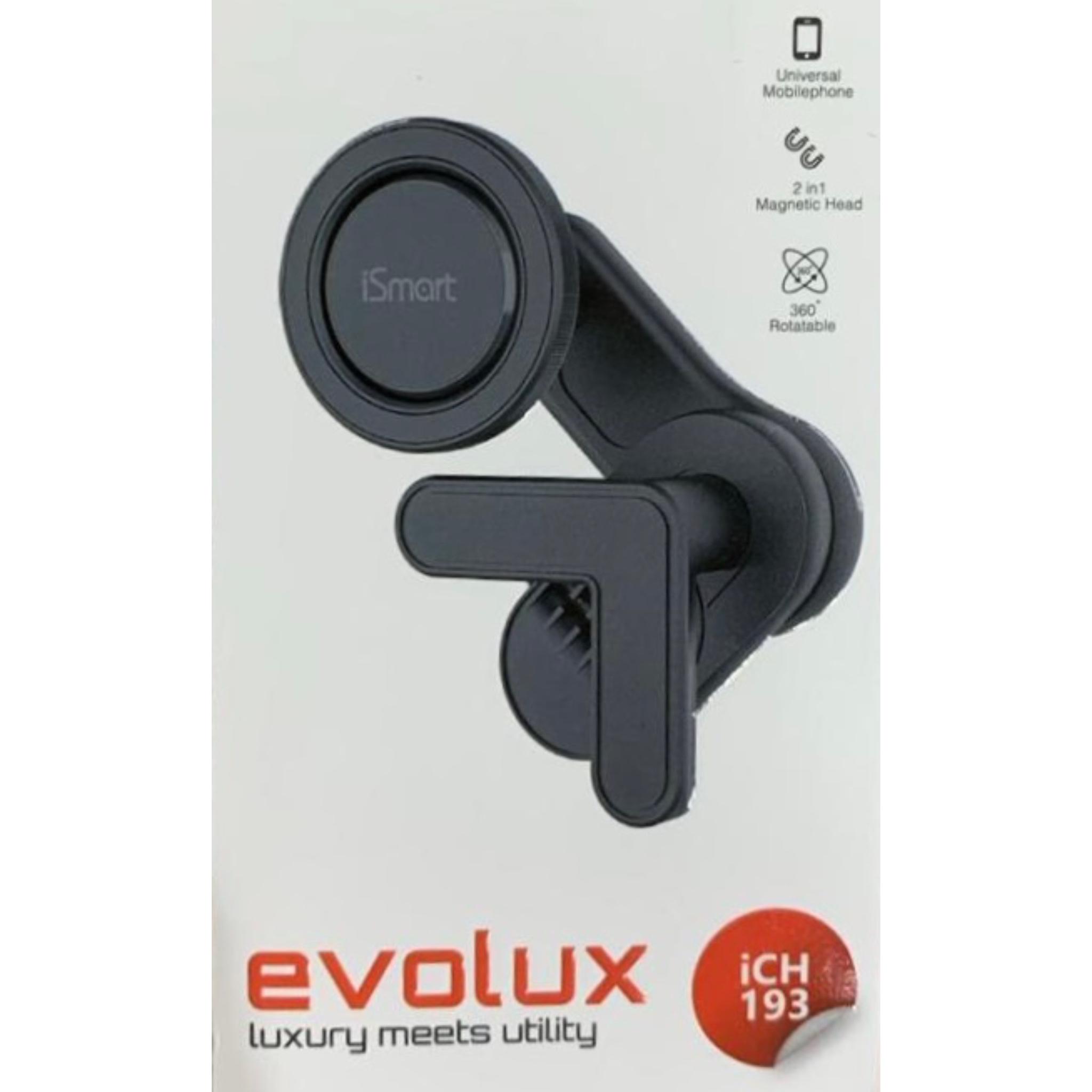 iCH193 Magnetic Car Phone Holder, Universal Mobile Mount, 2 in 1 Magnetic Head, 360° Rotatable - Image 2