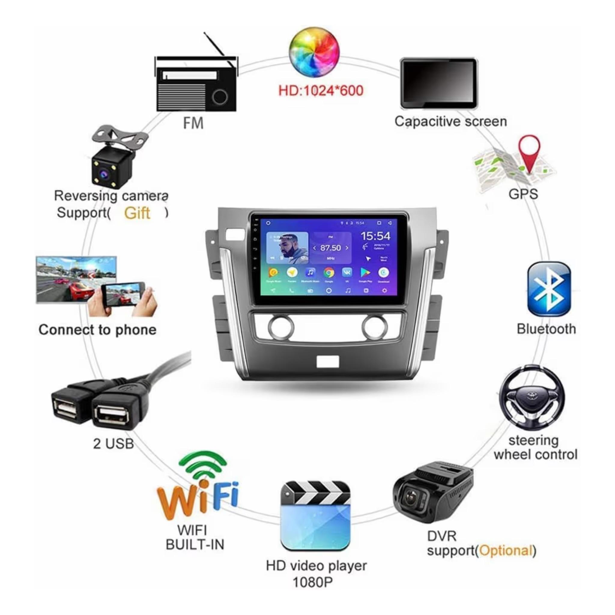 Android Car Stereo for NISSAN PATROL 2013-2019 10 Inch IPS.QLED Touch Screen with AHD Camera Included - Image 3