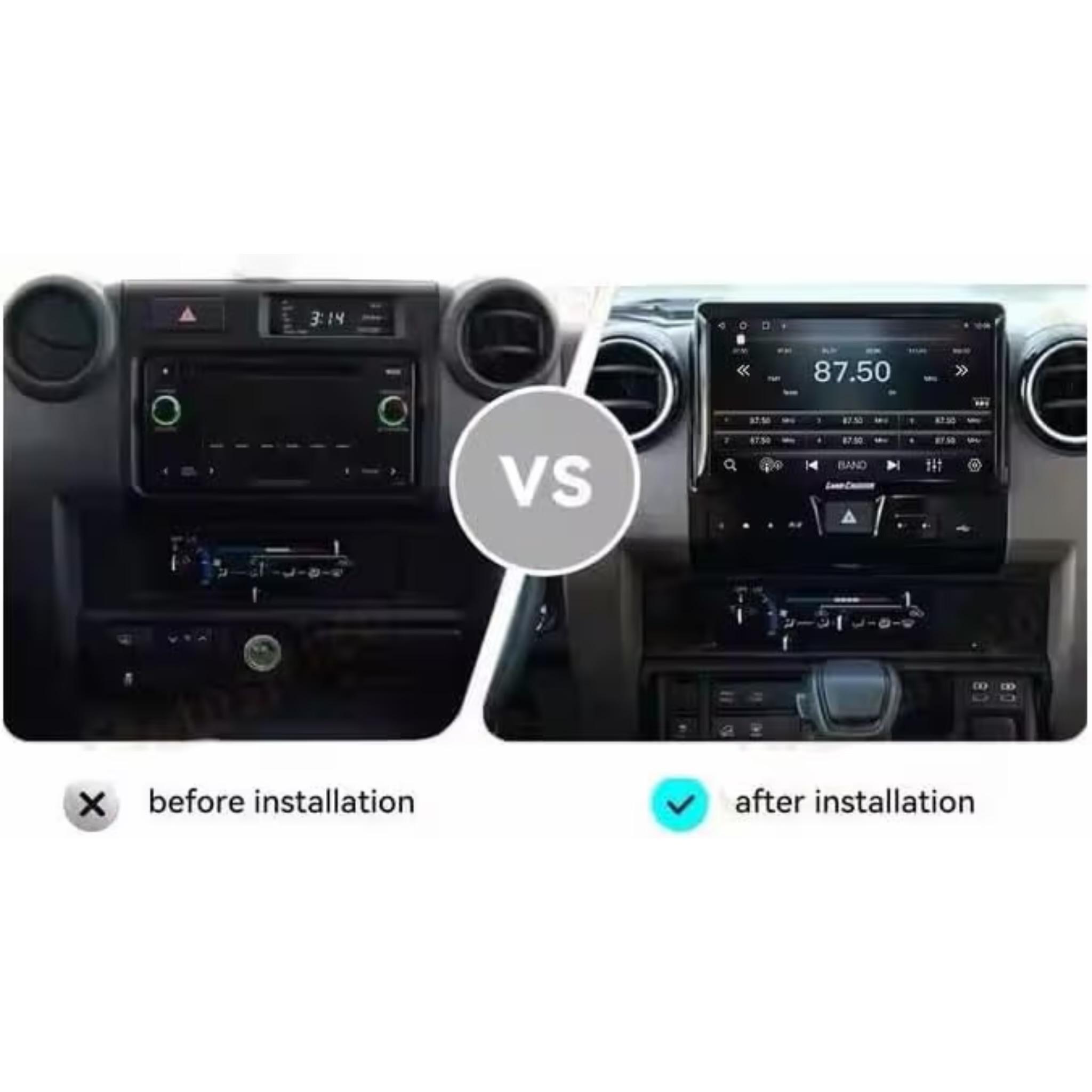 Android Car Stereo for Toyota Pickup LC70 LC75 LC76 LC79 2007-2024 9 Inch IPS.QLED Touch Screen with AHD Camera Included - Image 2