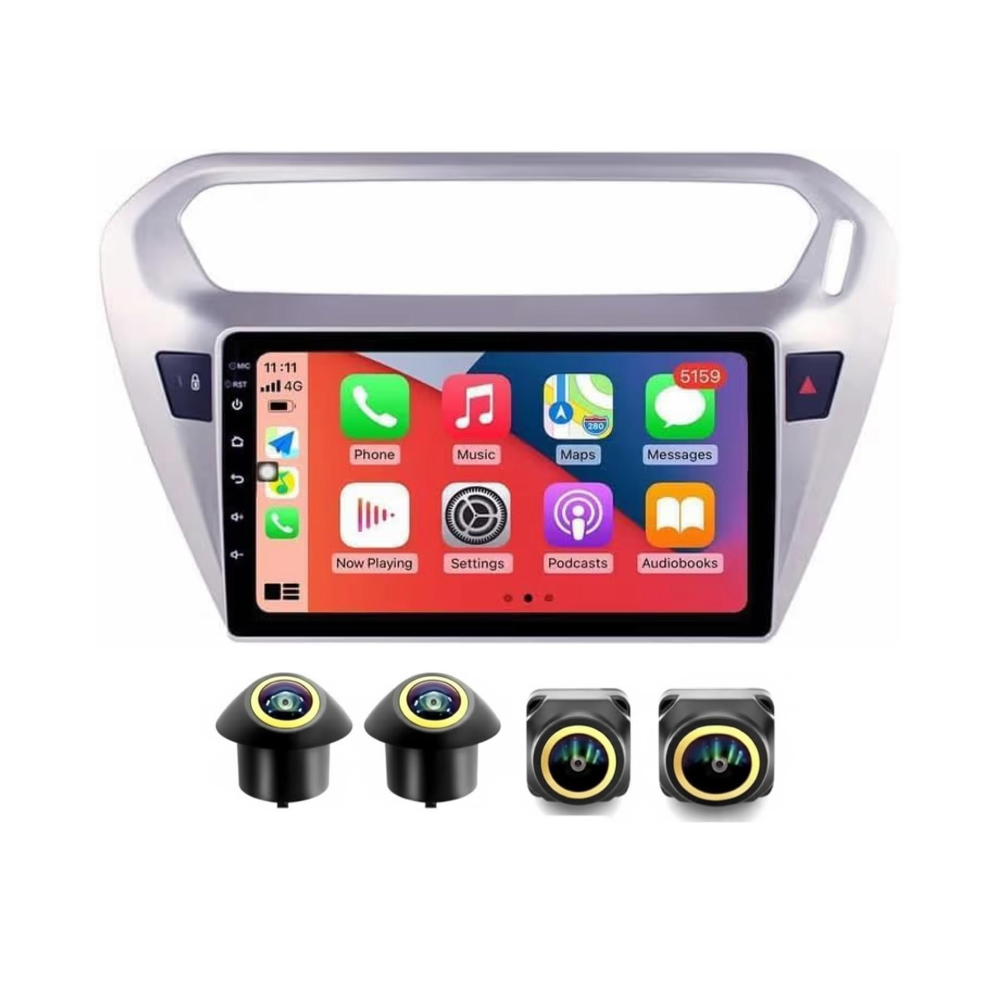 Android Car Stereo for Peugeot 301 for Citroen C-Elysee CElysee 2012-2016 9 Inch IPS.QLED Touch Screen with AHD Camera Included - Image 2