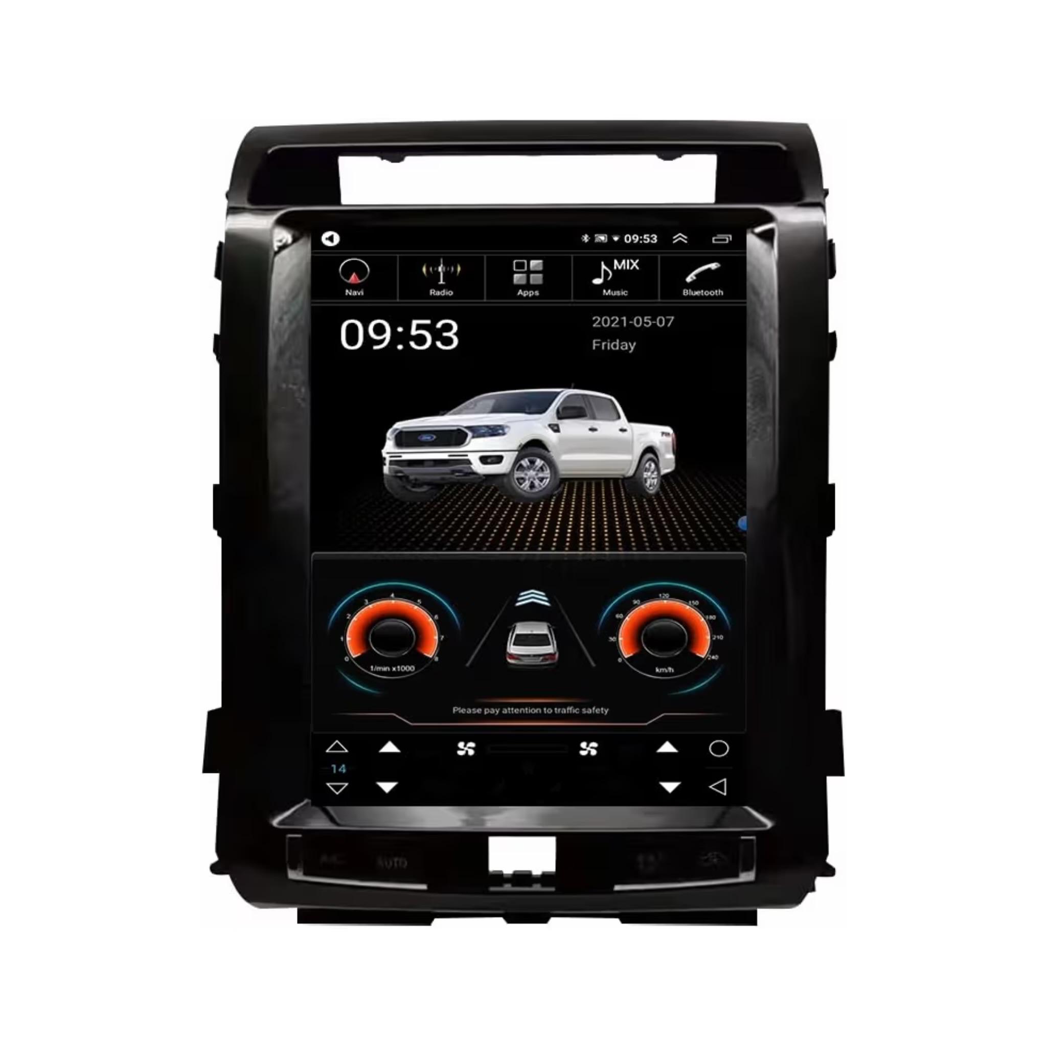 Android Tesla style Vertical Screen Toyota Land Cruiser 2008-2015 12.1 Inch IPS.QLED Touch Screen with AHD Camera Included