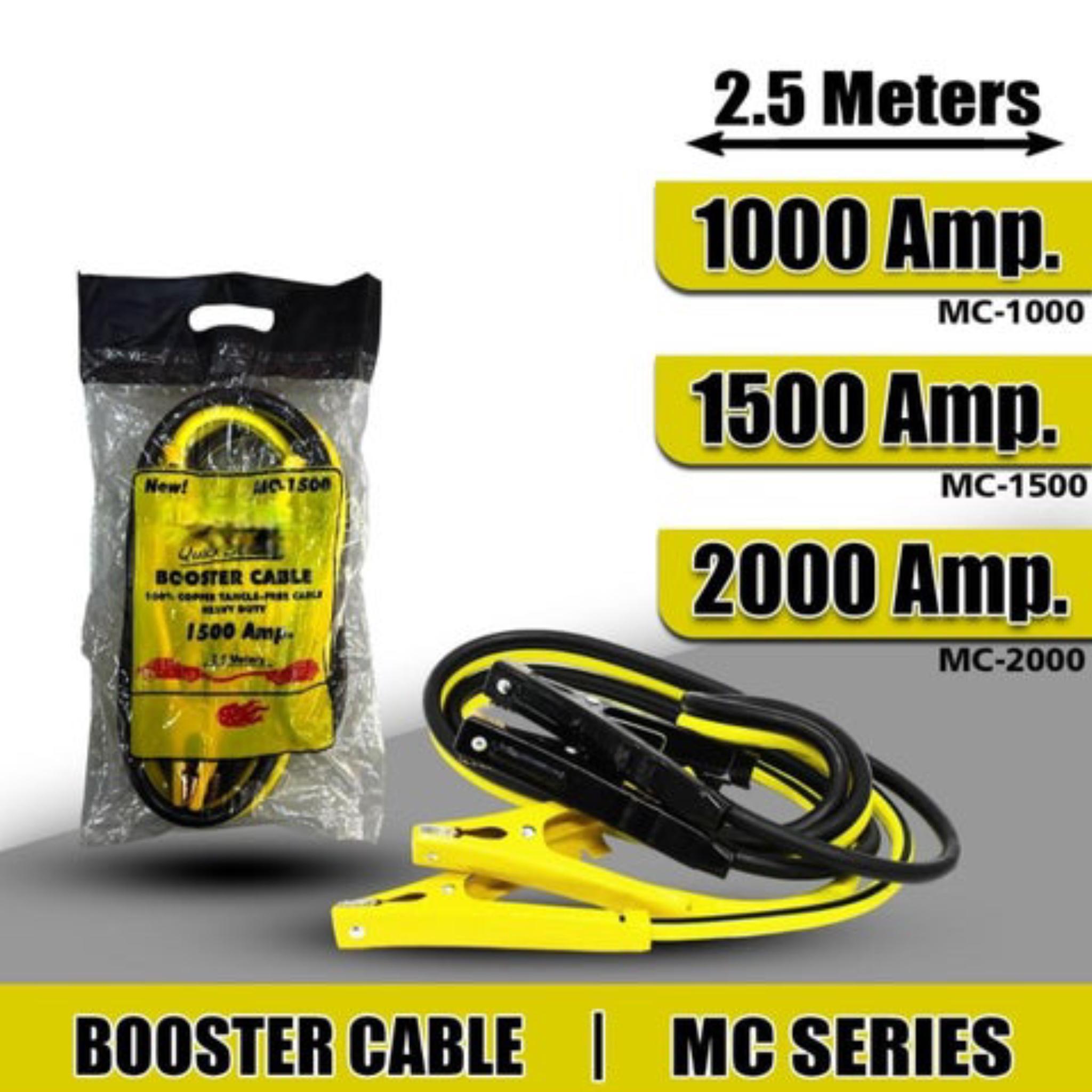 MC Series Heavy Duty Booster Cable, 2.5 Meters, 1500 Amp, 100% Copper Tangle-Free Jumper Cables, Black and Yellow - Image 2