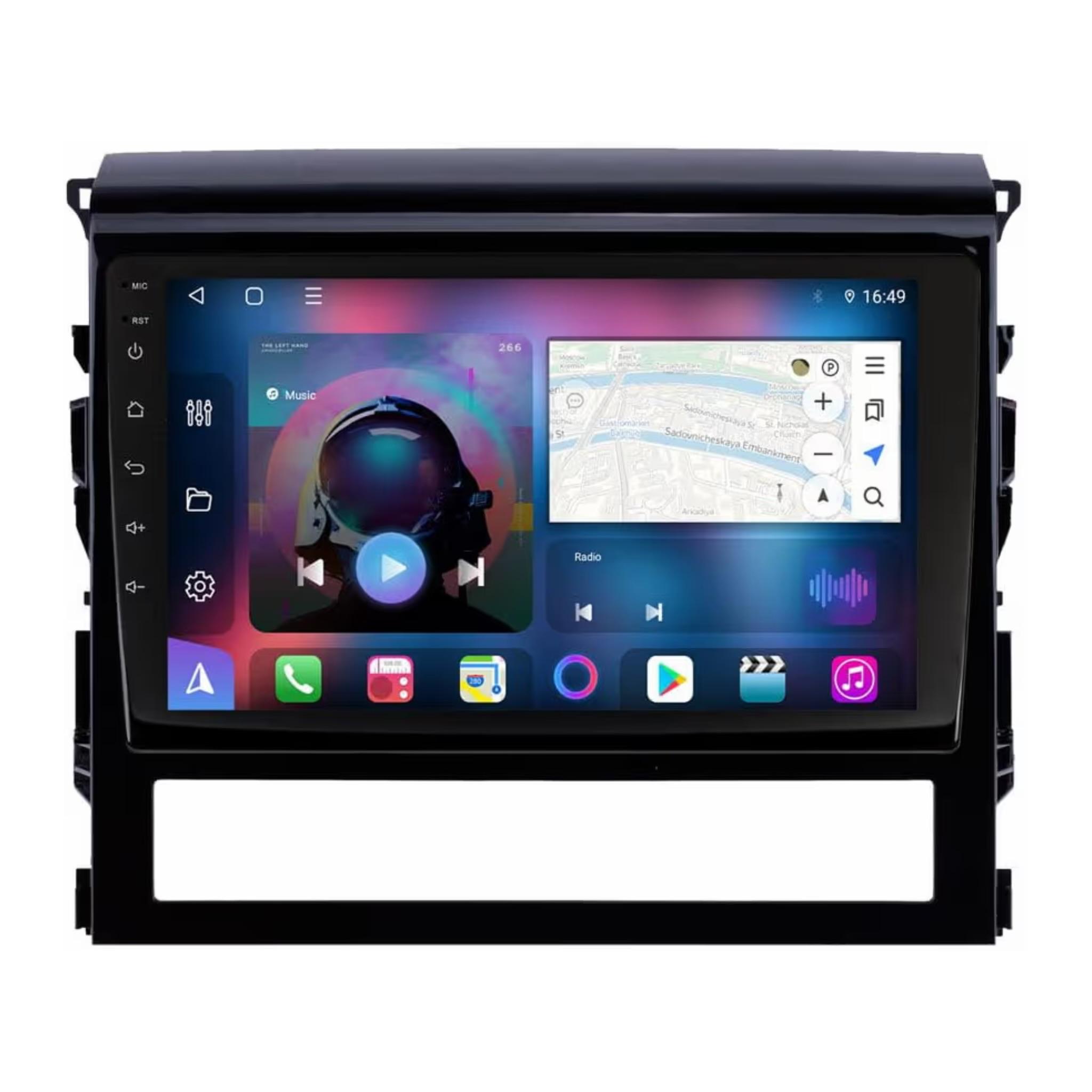 Android Car Stereo for Toyota Land Cruiser GXR 2016-2020 9 Inch IPS.QLED Touch Screen with AHD Camera Included