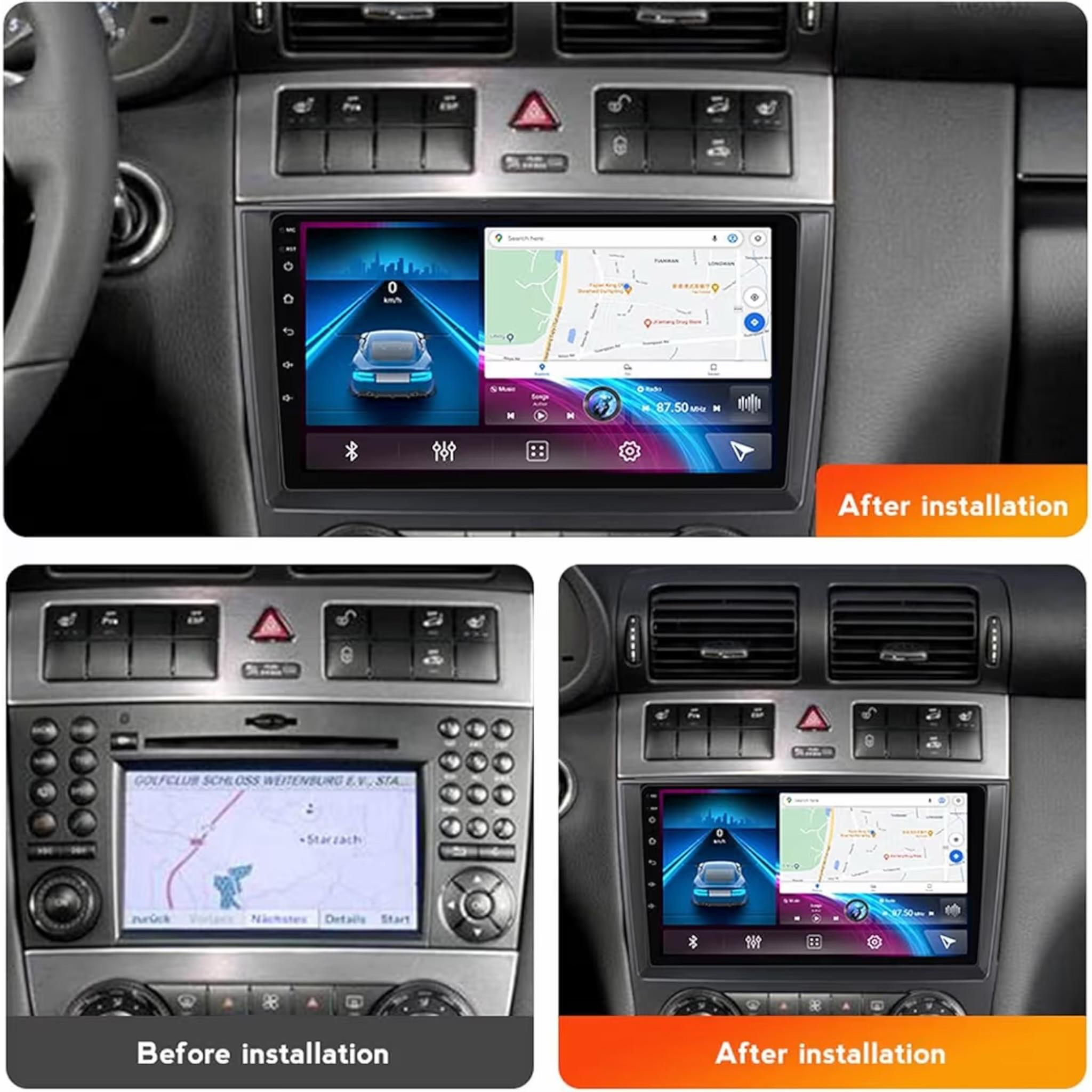 Android Car Stereo for Mercedes-Benz C-Class W203 W209 C180 C200 Cl203 C209 A209 2004-2011 9 Inch IPS.QLED Touch Screen with AHD Camera Included - Image 3