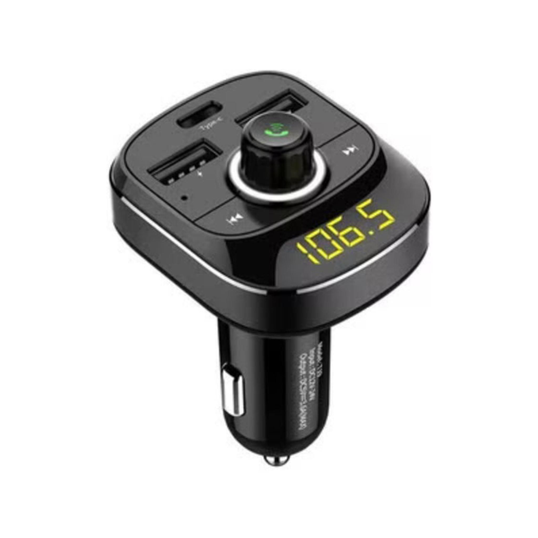 Transmitter For Car, Bluetooth 5.0 Car Radio Audio Adapter With Qc3.0 Quick Charge, Pd Charge Port, Usb Drive, Tf Card, Mp3 Player, Support Hands-Free Calling