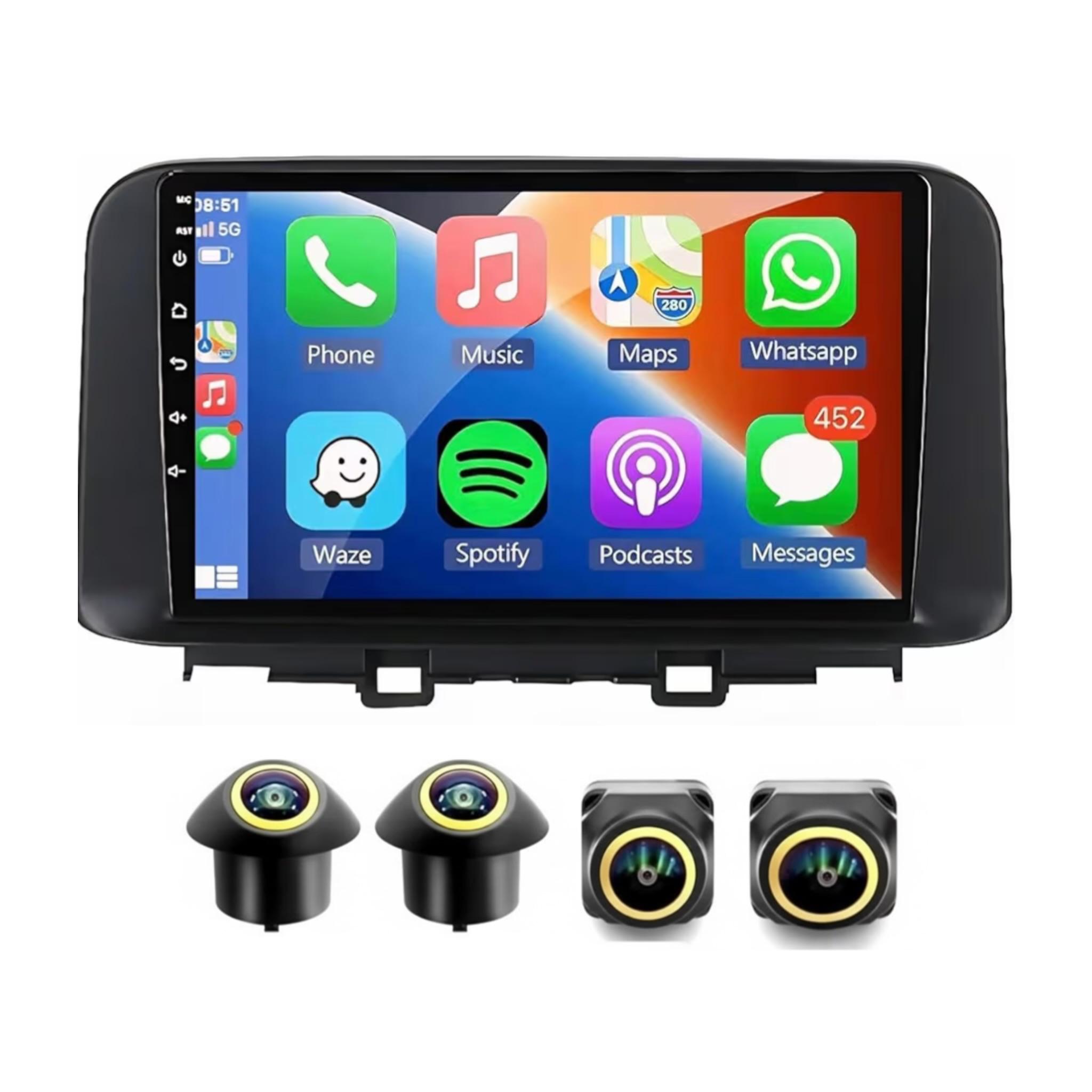 Android Car Stereo for Hyundai Kona Encino 2017-2019 9 Inch IPS.QLED Touch Screen with AHD Camera Included - Image 2