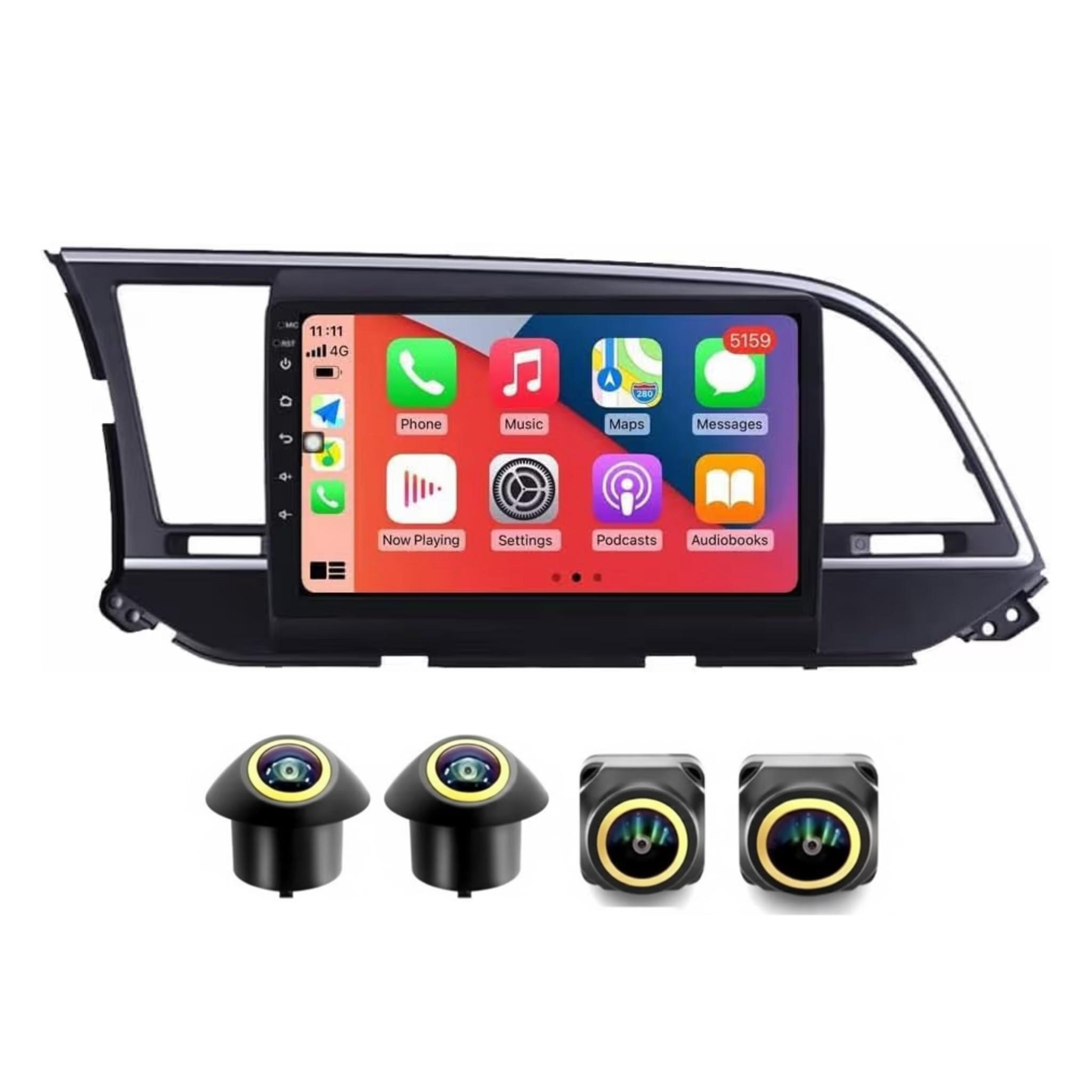 Android Car Stereo for Hyundai Elantra 2016-2018 9 Inch IPS.QLED Touch Screen with AHD Camera Included - Image 2