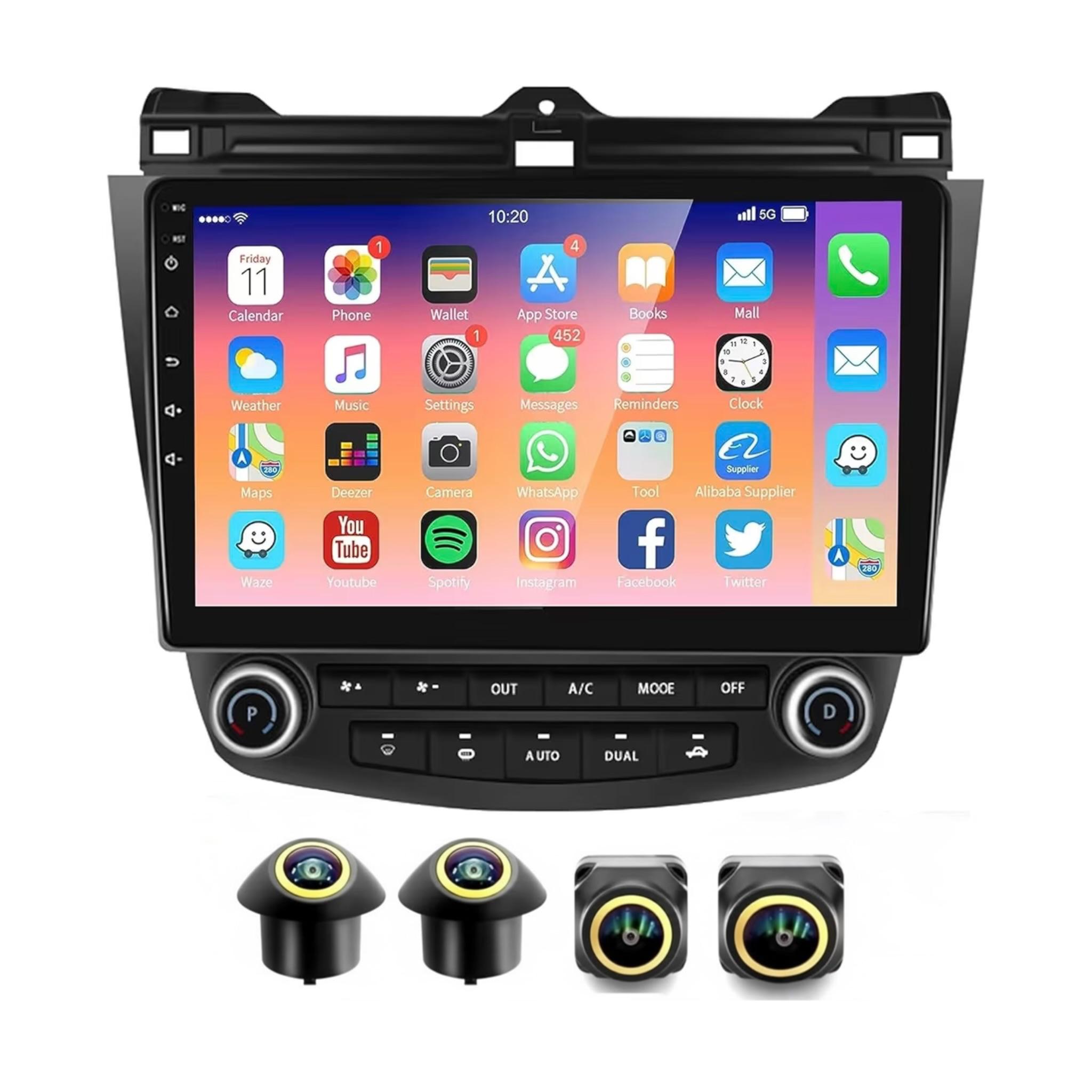 Android Car Stereo for Honda Accord 2003-2007 10 Inch IPS.QLED Touch Screen with AHD Camera Included - Image 2