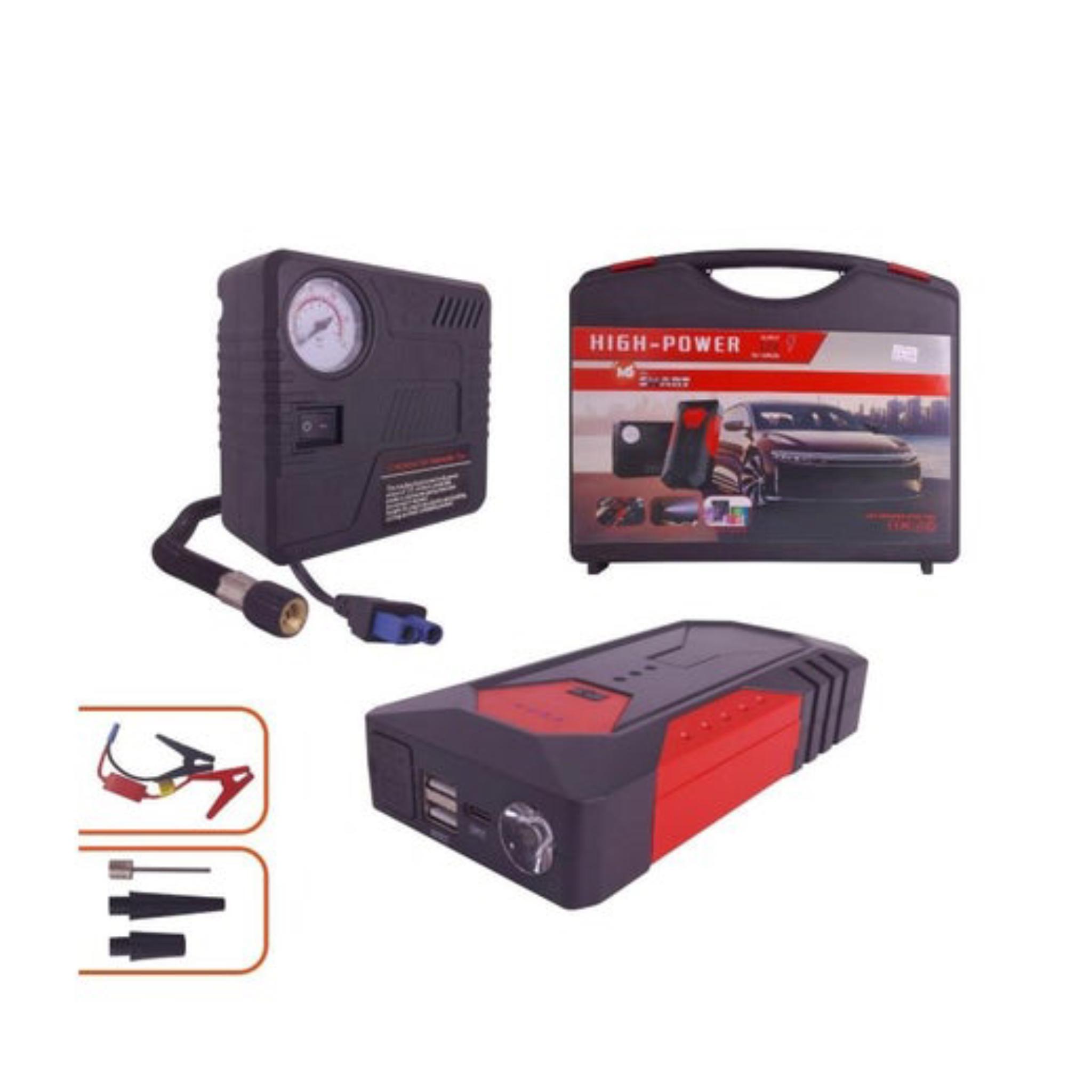 High Power Digital Car Jump Starter Power Bank With Air Compressor 98800 mAh External Battery Charger with Digital Display Screen