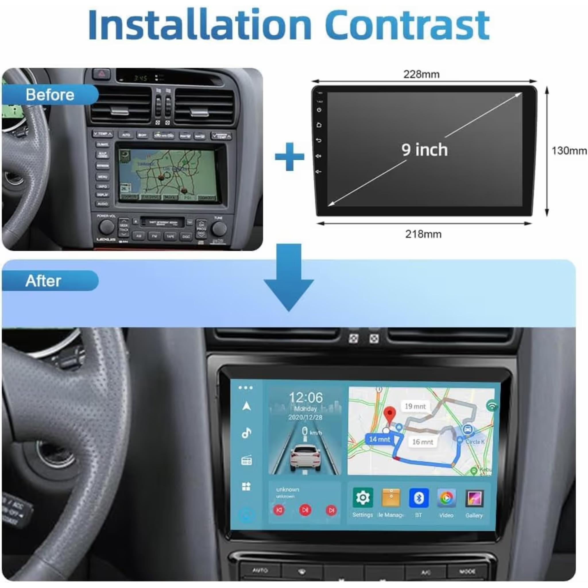 Android Car Stereo for Lexus GS300 IS 1999-2005 9 Inch IPS.QLED Touch Screen with AHD Camera Included - Image 3
