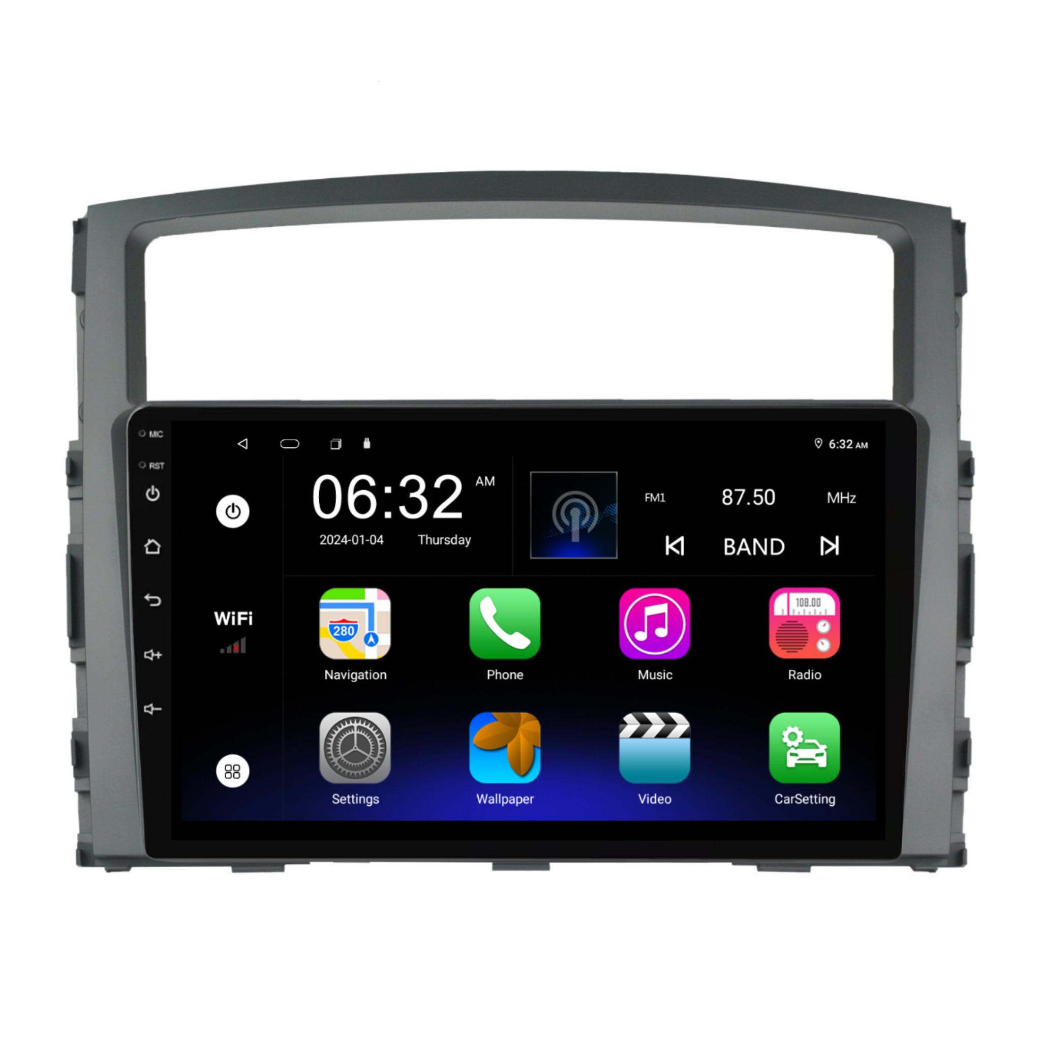 Android Car Stereo for Mitsubishi Pajero 2006-2018 9 Inch IPS.QLED Touch Screen with AHD Camera Included