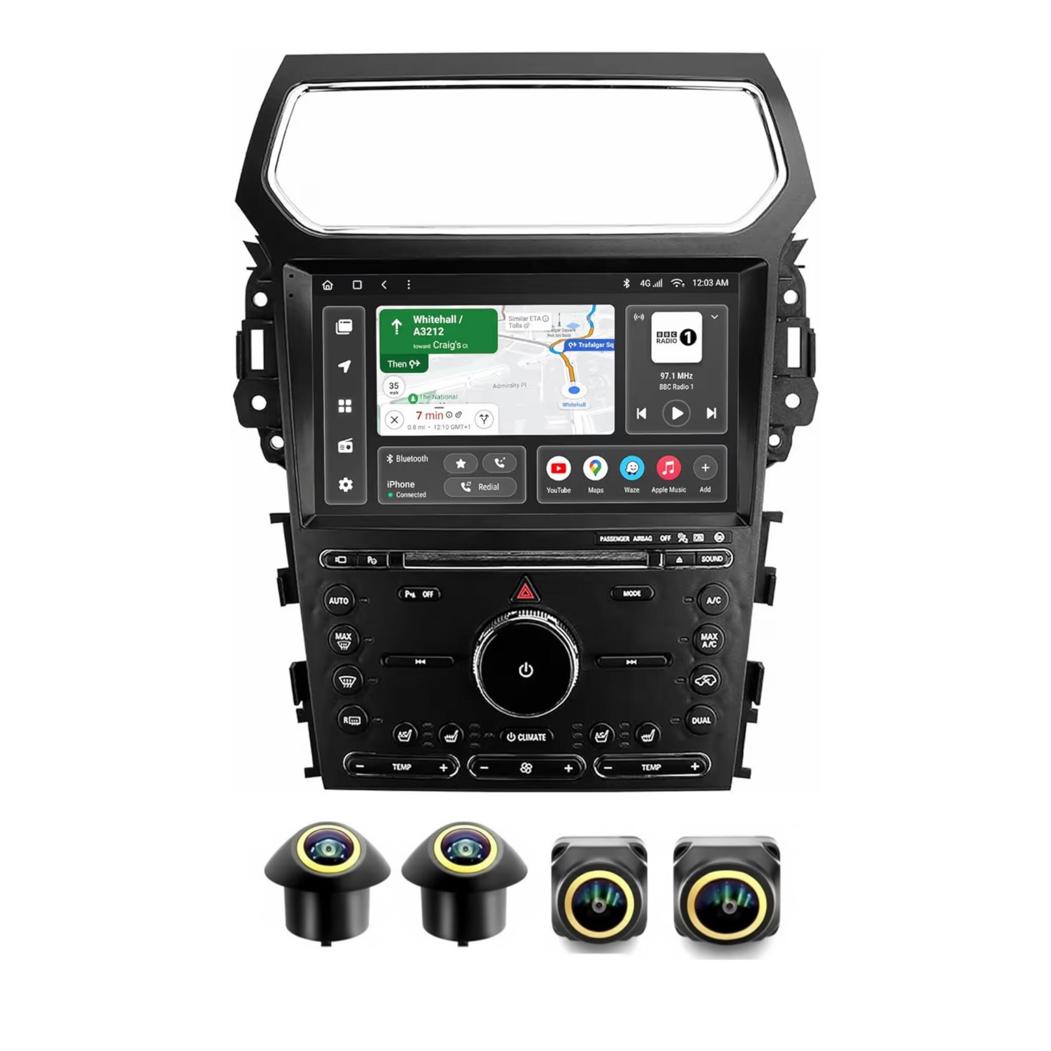 Android Car Stereo for Ford Explorer 2011-2019 10 Inch IPS.QLED Touch Screen with AHD Camera Included - Image 2