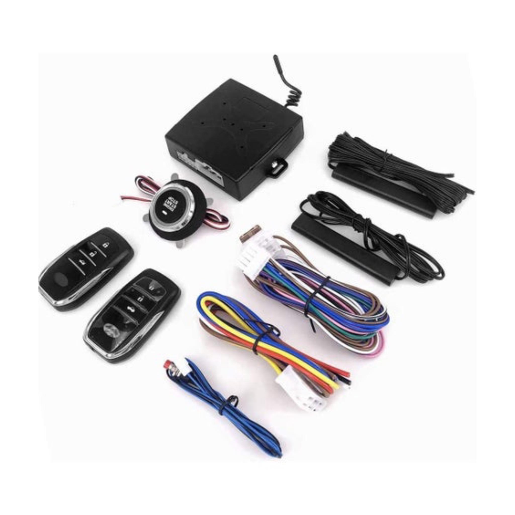12V Car Toyota Passive Keyless Entry System PKE Engine Starter Push Button Vehicles Start/Stop Kit Safe Lock with 2 Smart Key