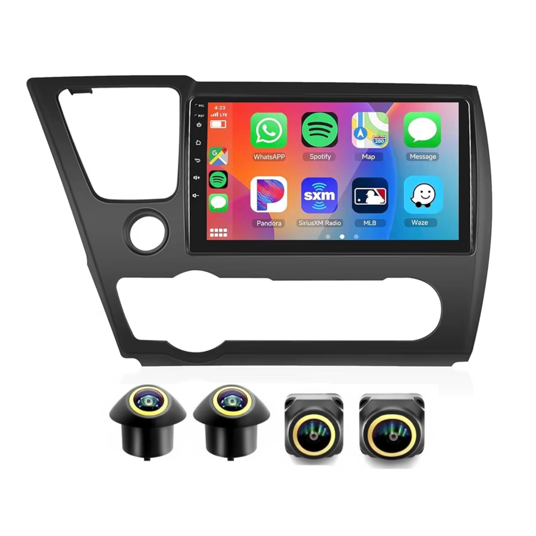 Android Car Stereo for Honda Civic 2013-2017 9 Inch IPS.QLED Touch Screen with AHD Camera Included - Image 2