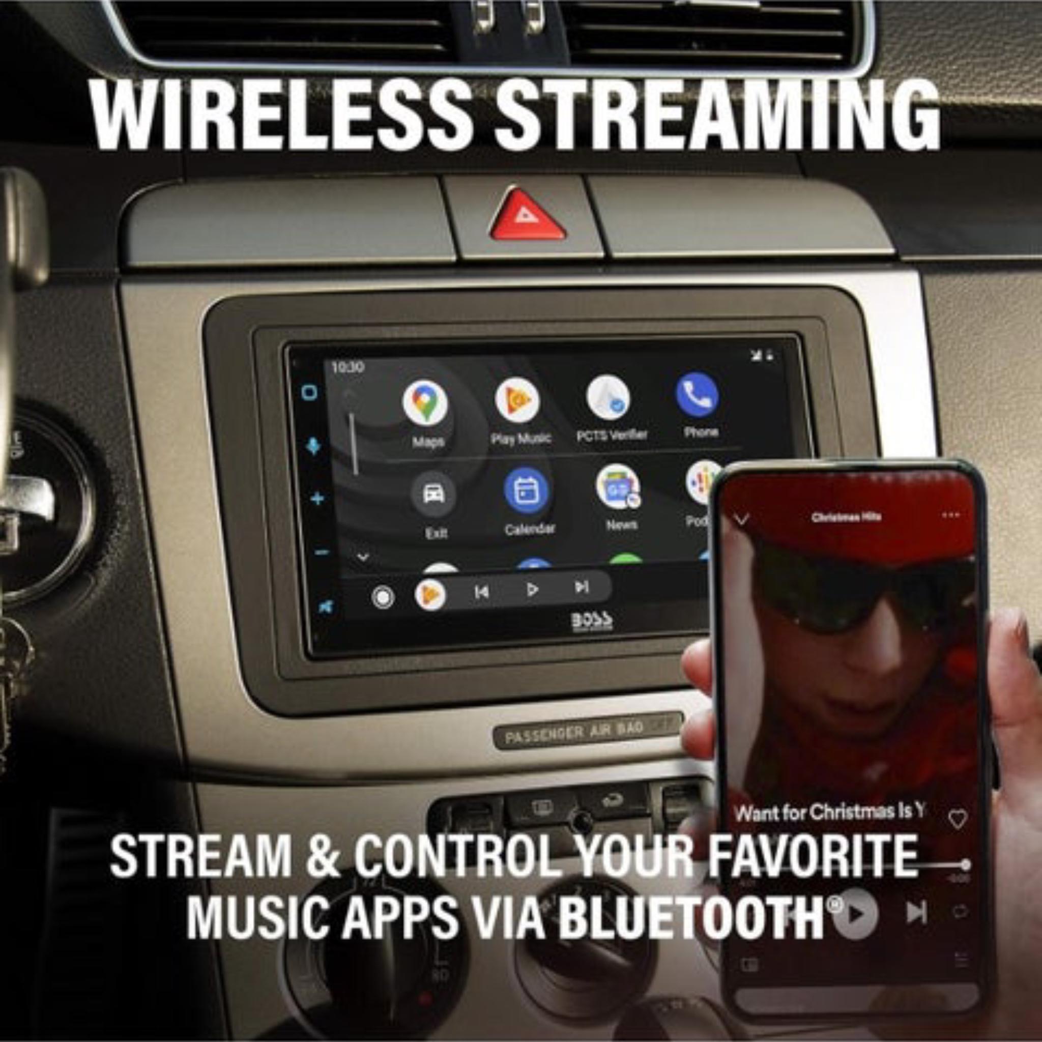 BOSS Audio Systems Elite Series BE950WCPA Wireless CarPlay, Android Auto Car Multimedia Player - Double Din Radio, 6.75 Inch Capacitive Touchscreen, Bluetooth - Image 2