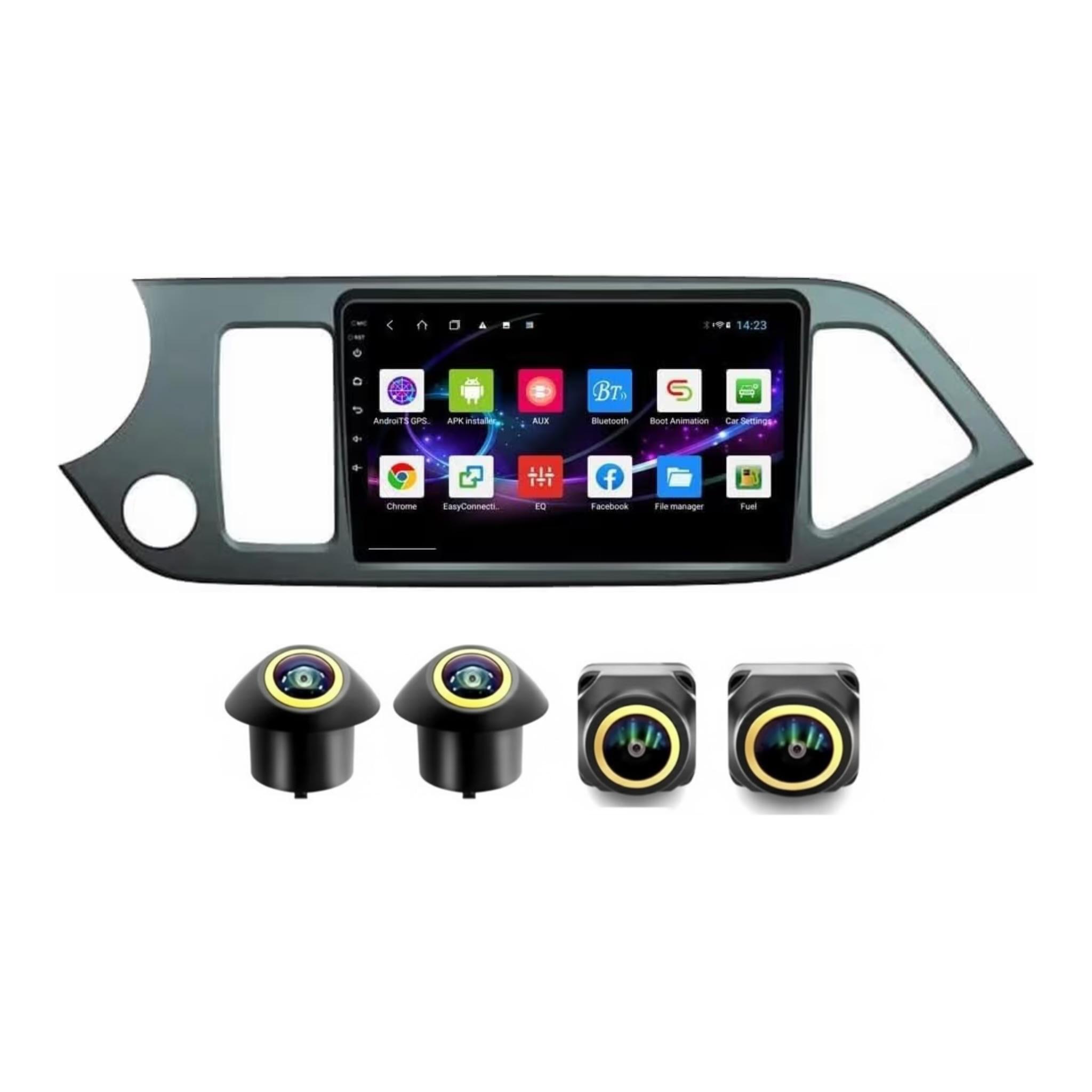 Android Car Stereo for Kia Morning Picanto 2011-2015 9 Inch IPS.QLED Touch Screen with AHD Camera Included - Image 2