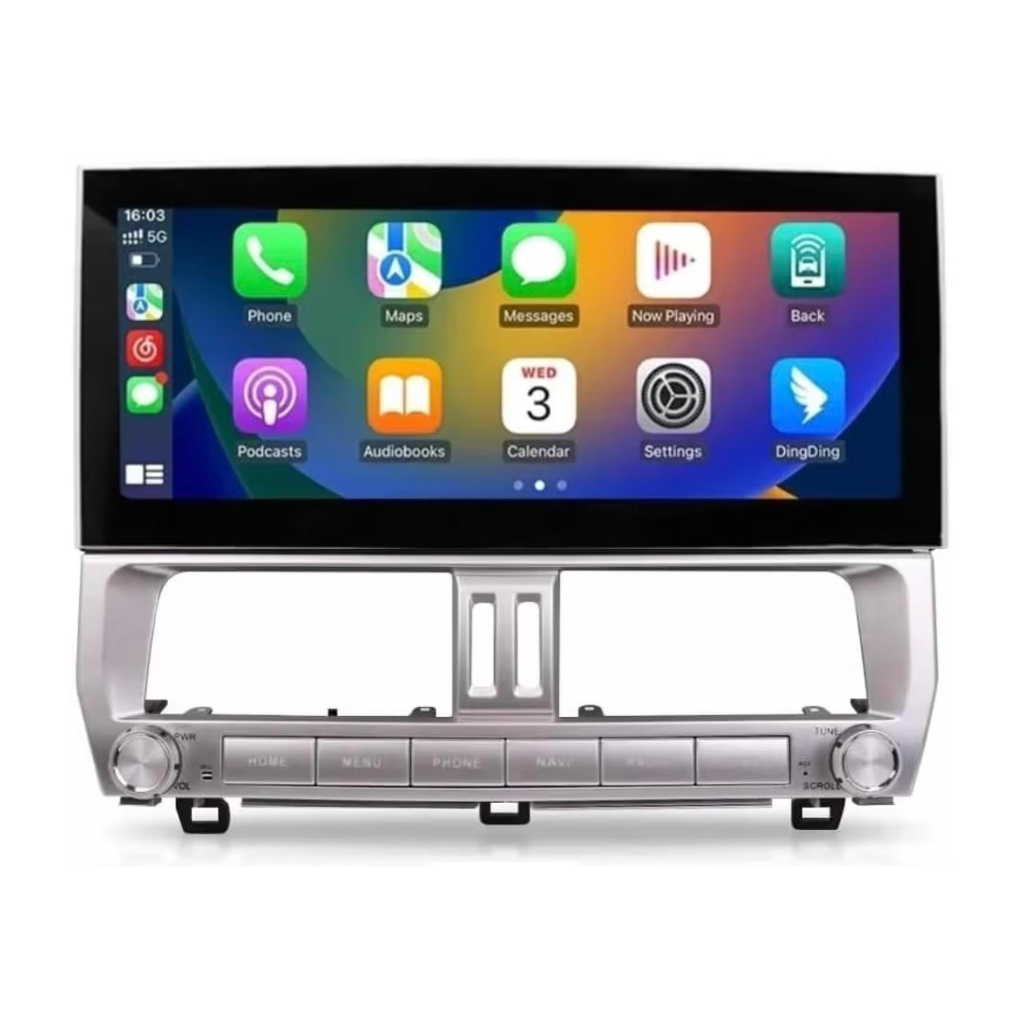 Android Car Stereo 12.3 Inch For Toyota Prado 2018-2023 IPS.QLED Touch Screen with AHD Camera Included