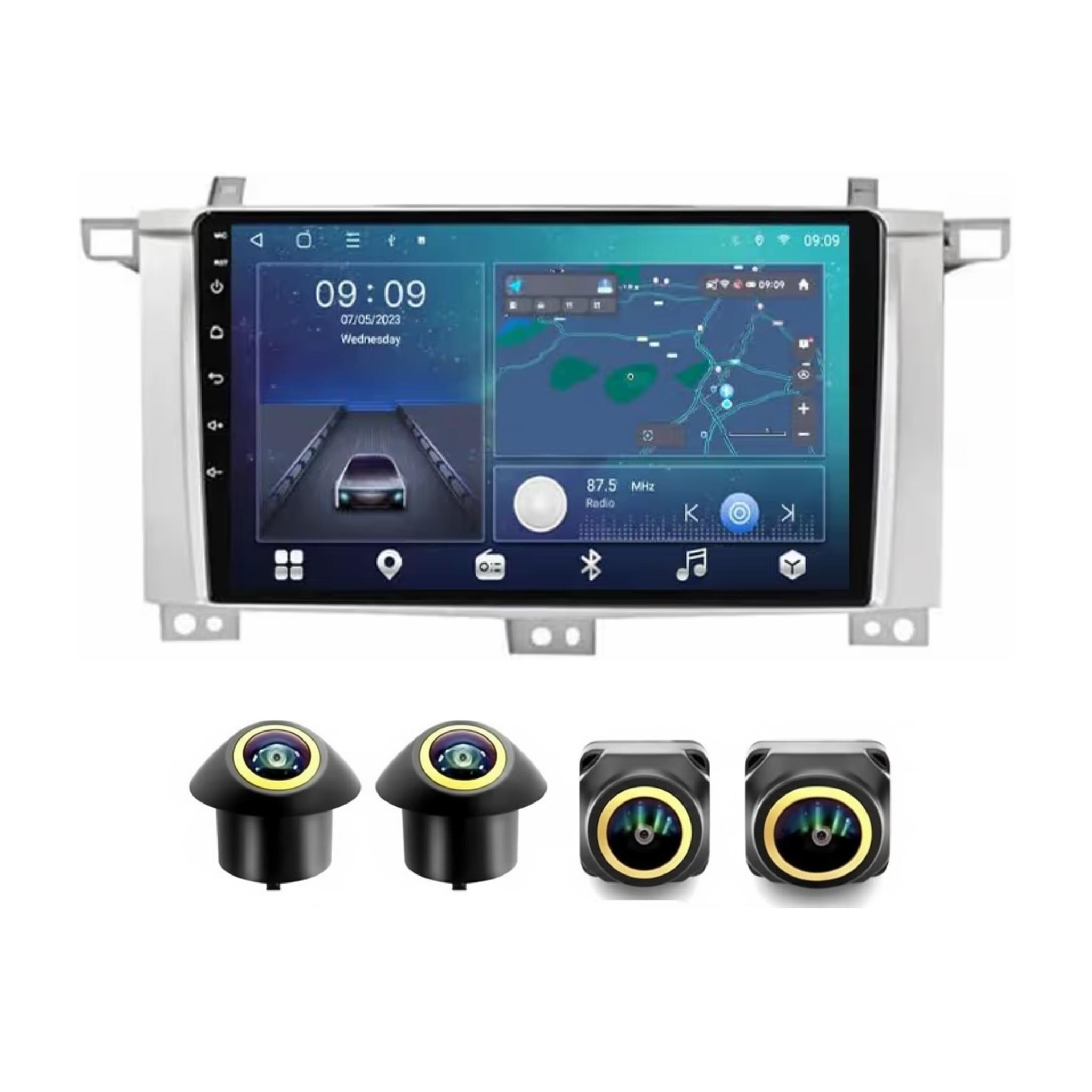 Android Car Stereo for Toyota Land Cruiser 2003-2007 9 Inch IPS.QLED Touch Screen with AHD Camera Included - Image 2