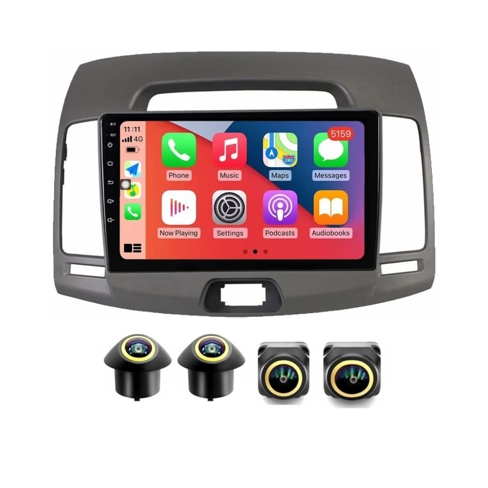 Android Car Stereo for Hyundai Elantra 2006-2011 9 Inch IPS.QLED Touch Screen with AHD Camera Included - Image 2