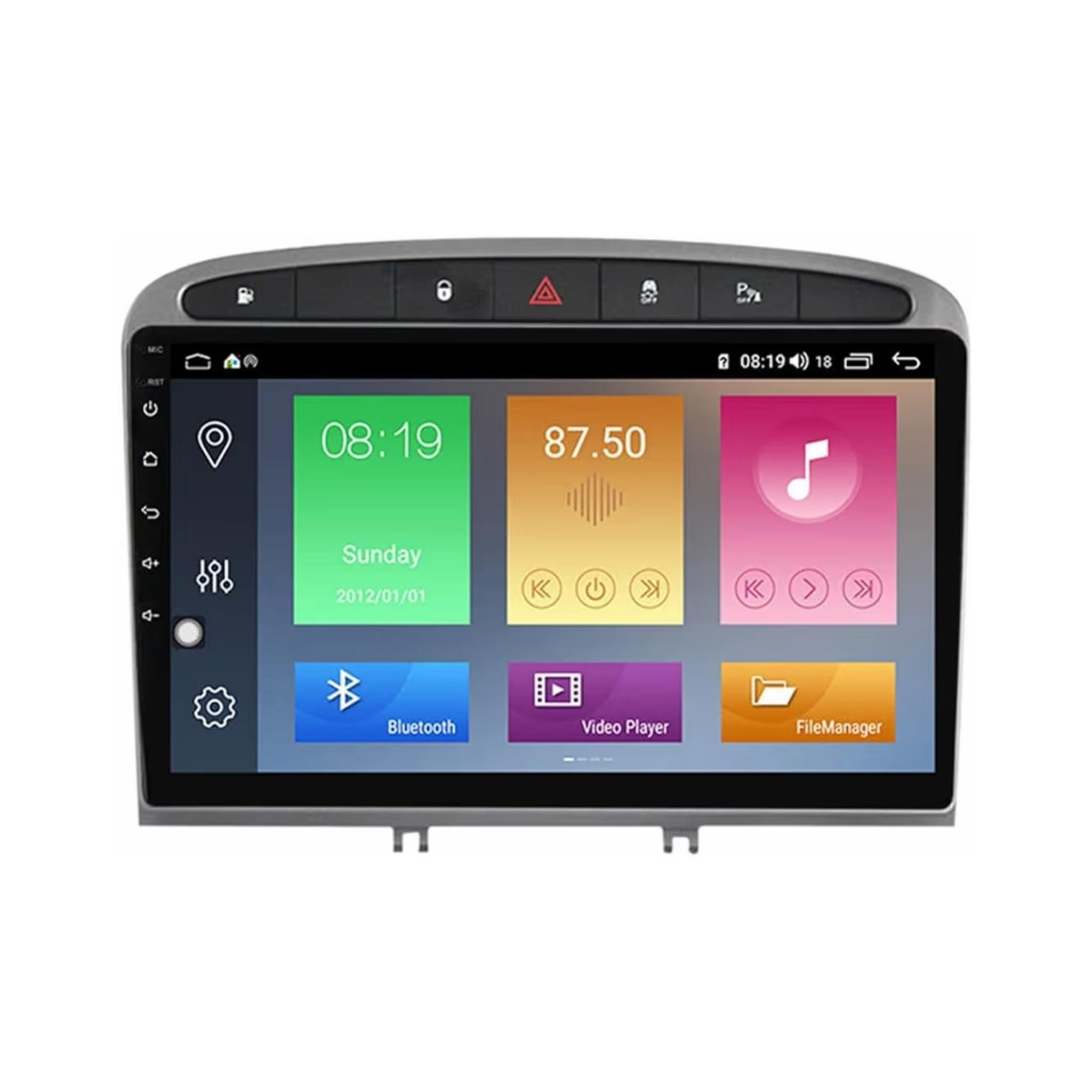 Android Car Stereo for Peugeot 308 308SW 2007-2016 9 Inch IPS.QLED Touch Screen with AHD Camera Included