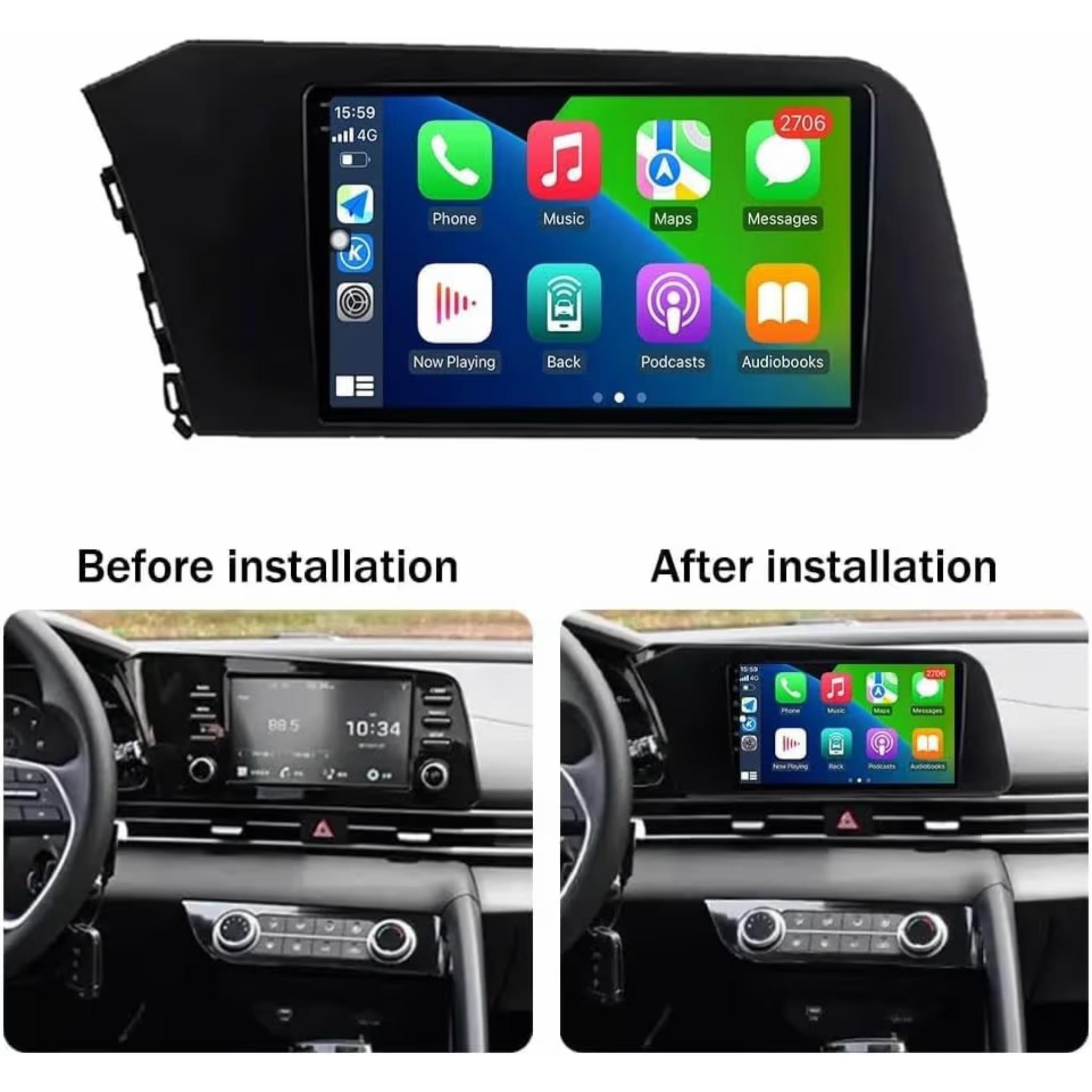 Android Car Stereo for Hyundai Elantra 2021-2023 9 Inch IPS.QLED Touch Screen with AHD Camera Included - Image 3