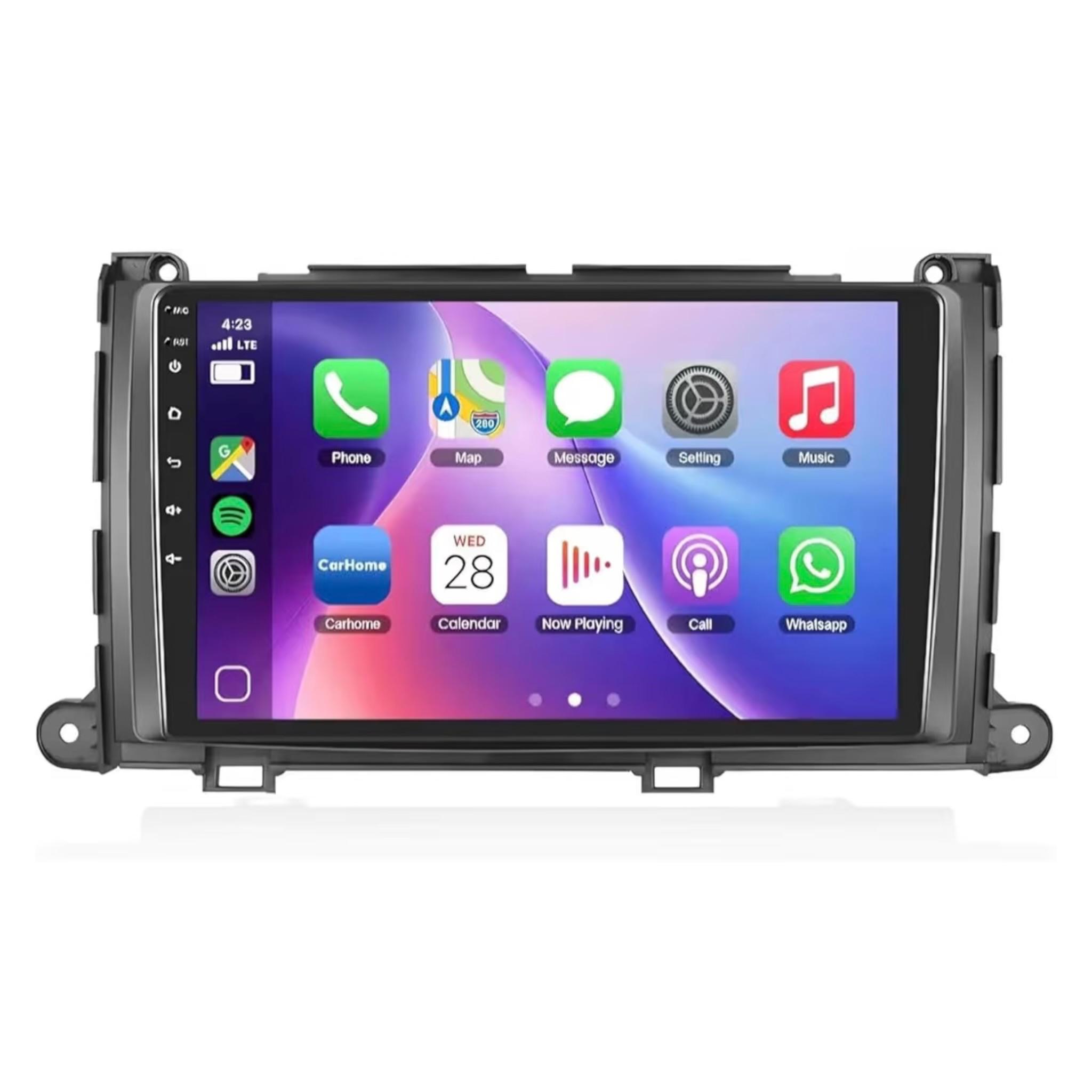 Android Car Stereo for Toyota Sienna 2010-2014 9 Inch IPS.QLED Touch Screen with AHD Camera Included