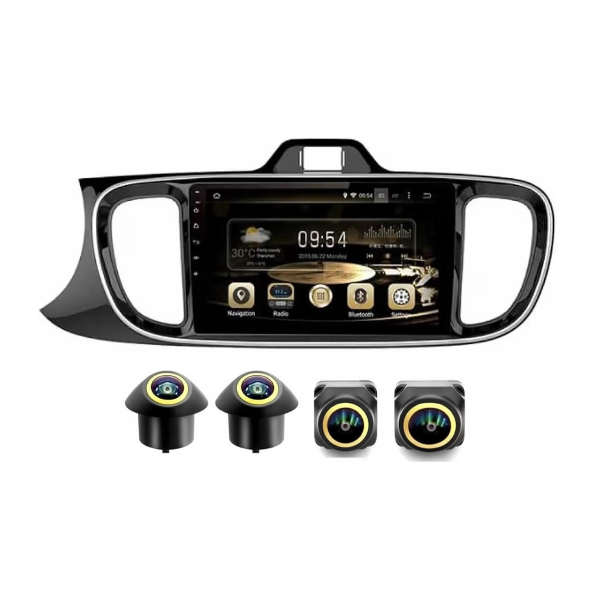 Android Car Stereo for KIA PEGAS 2012-2017 9 Inch IPS.QLED Touch Screen with AHD Camera Included - Image 2