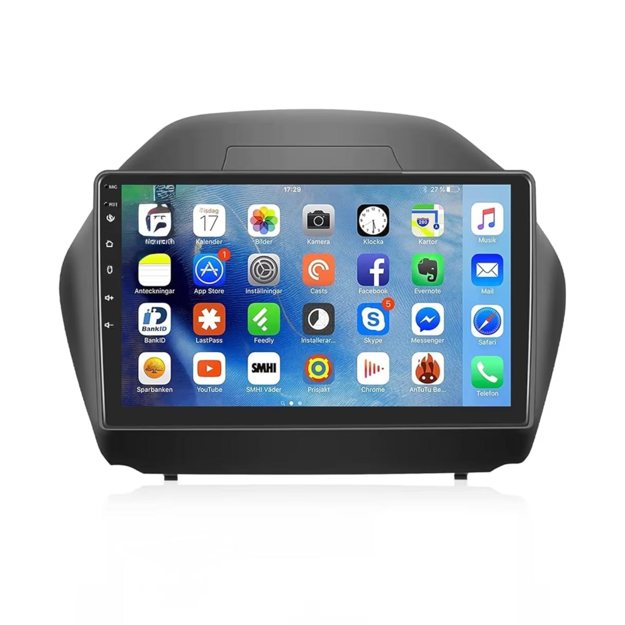 Android Car Stereo for Hyundai Tucson IX35 2009-2015 10 Inch IPS.QLED Touch Screen with AHD Camera Included